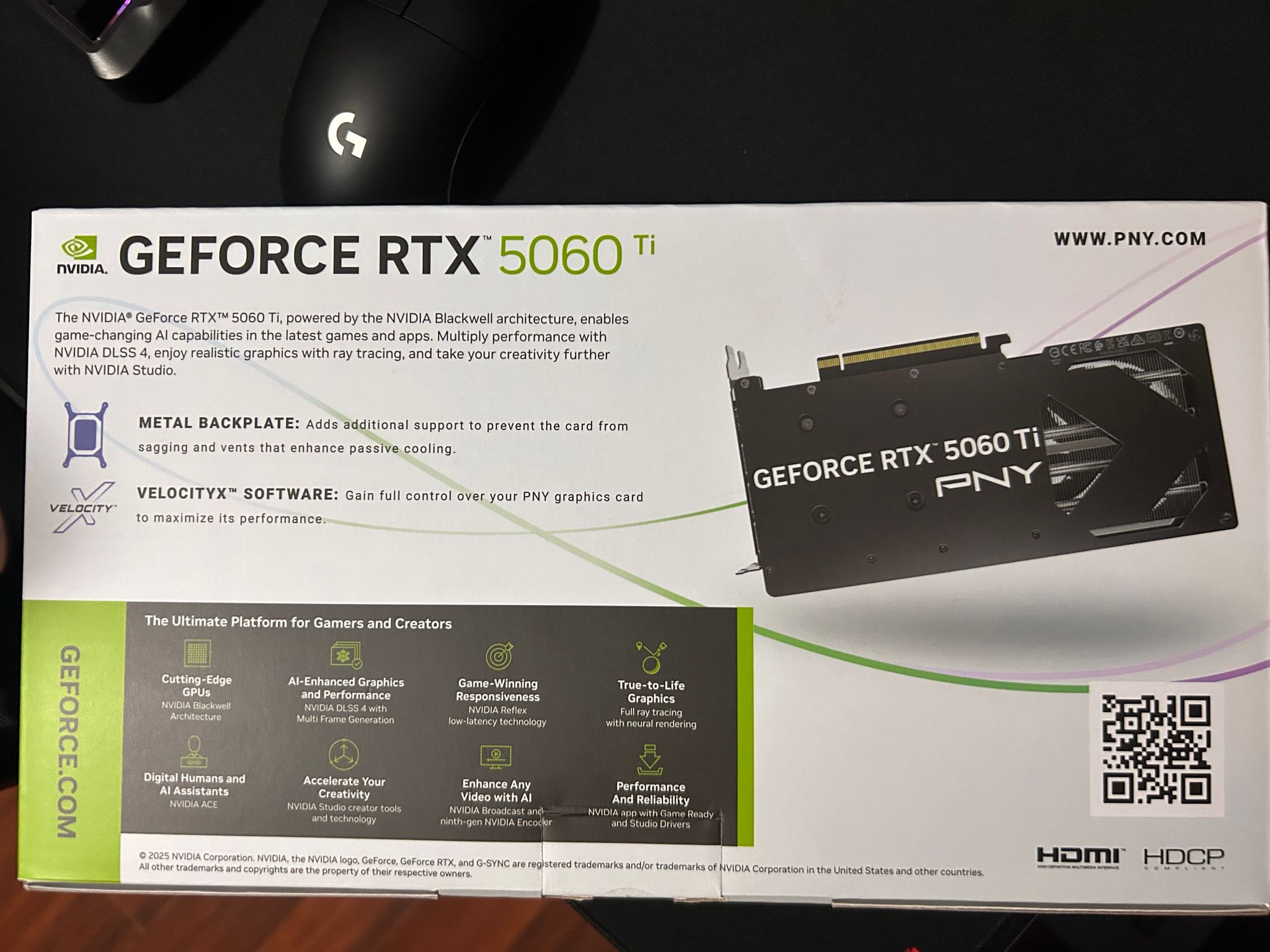 PNY GeForce RTX 5060 TI Overclocked 16 GB GDDR7