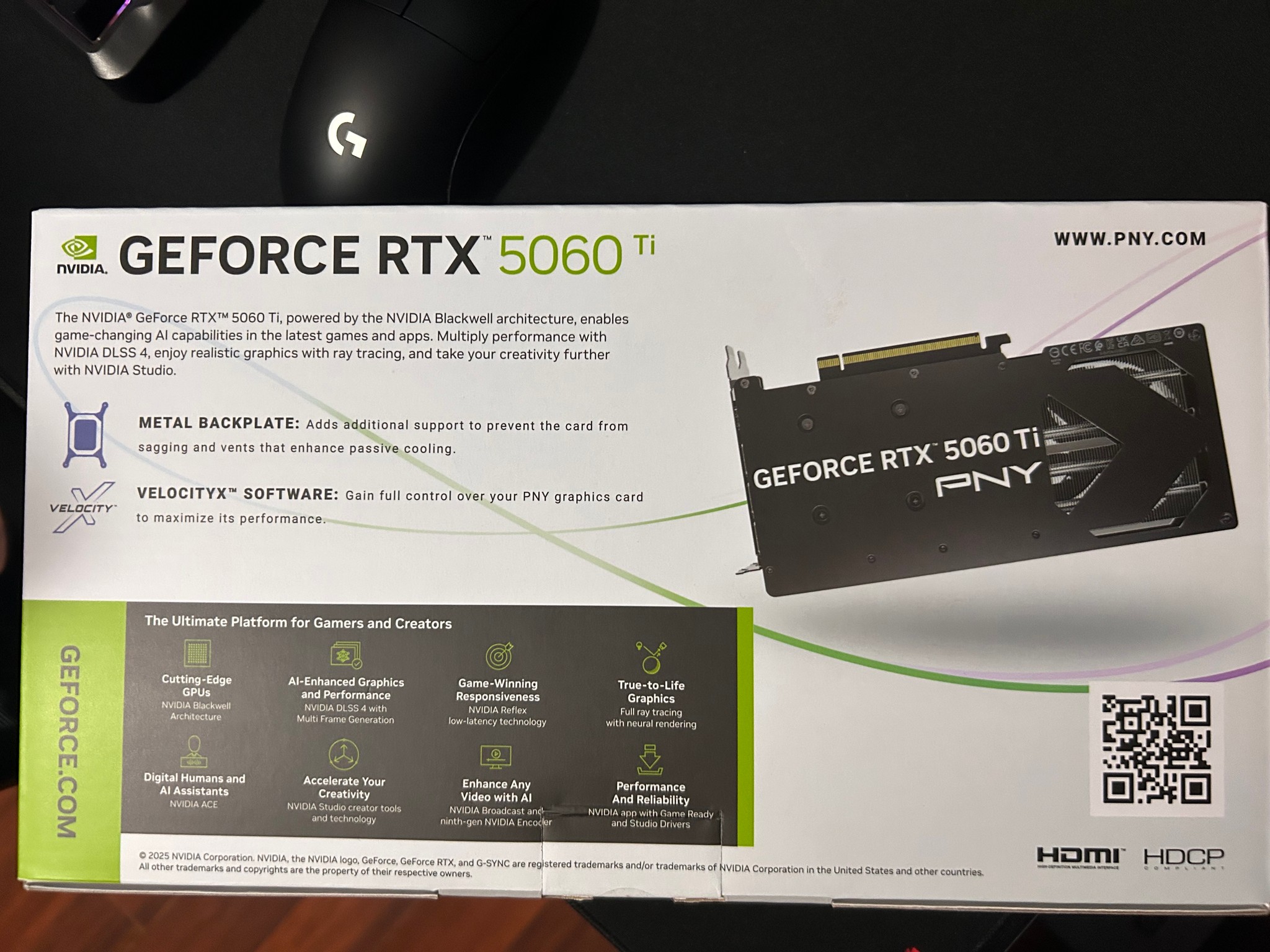PNY GeForce RTX 5060 TI Overclocked 16 GB GDDR7