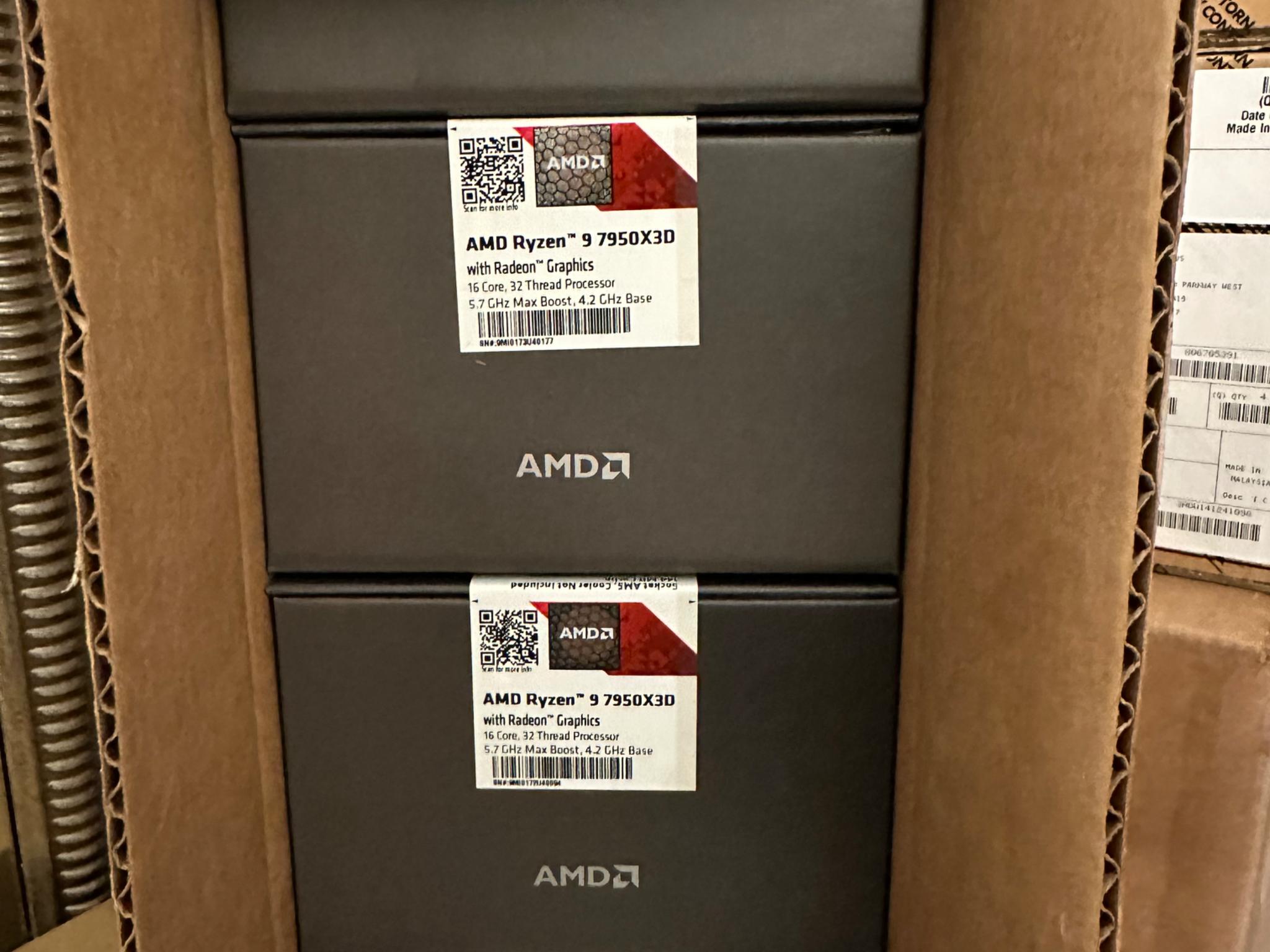 Multiple Ryzen 9 7950x3d CPUs