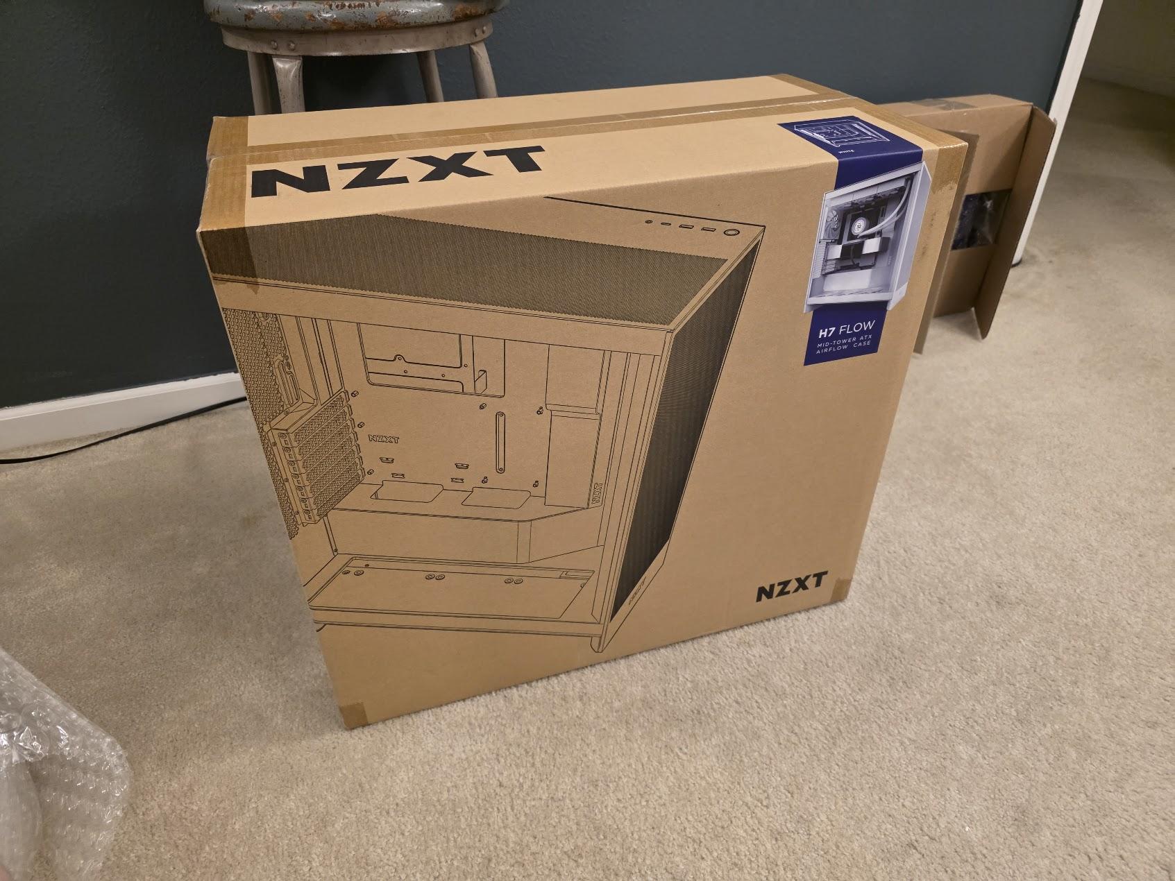 NZXT H7 Flow (2024) Tempered Glass ATX Mid-Tower Computer Case - White