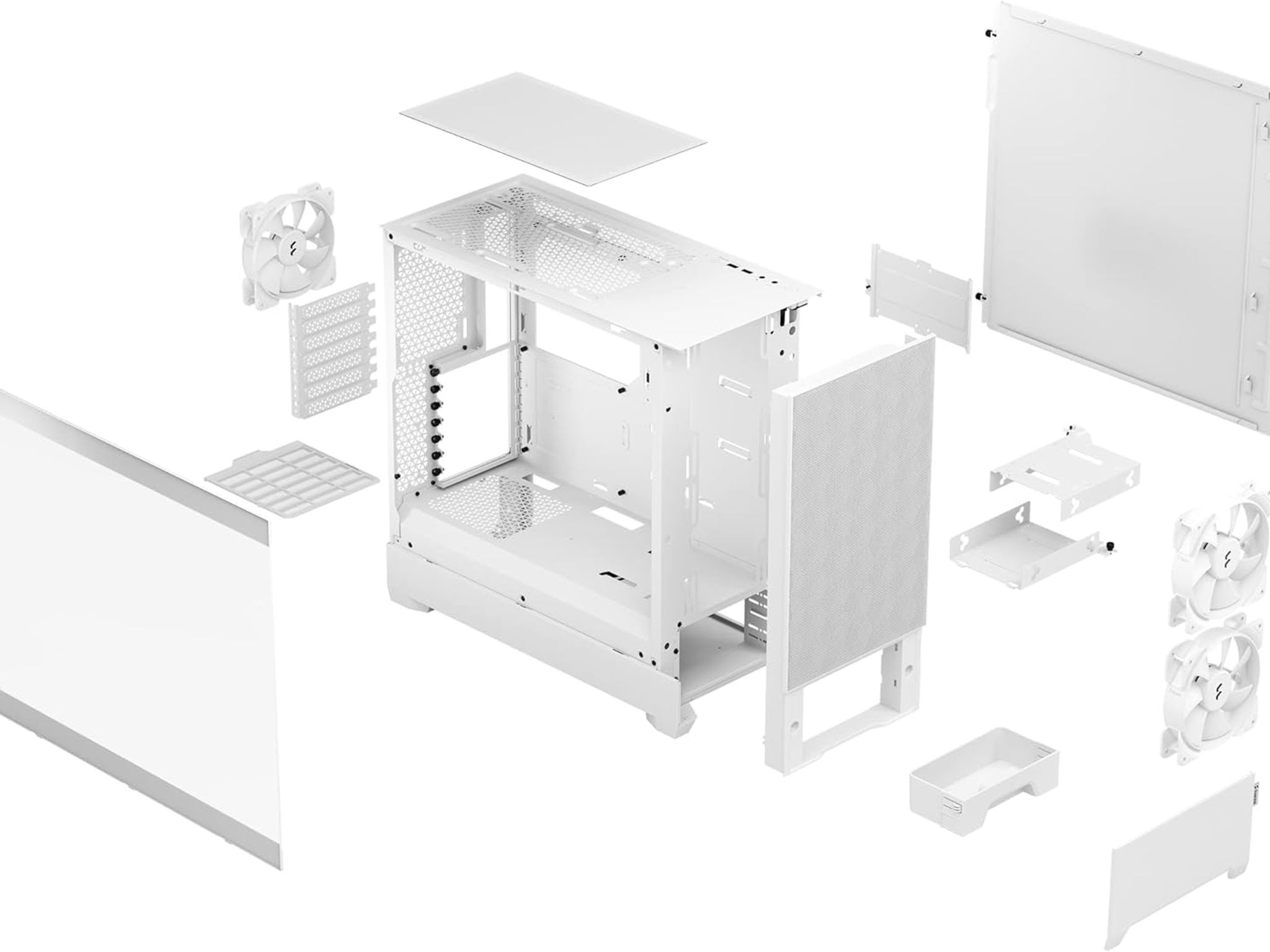 Fractal Design Pop Air White | ATX, Micro ATX, ITX | Mid Tower Tempered Glass