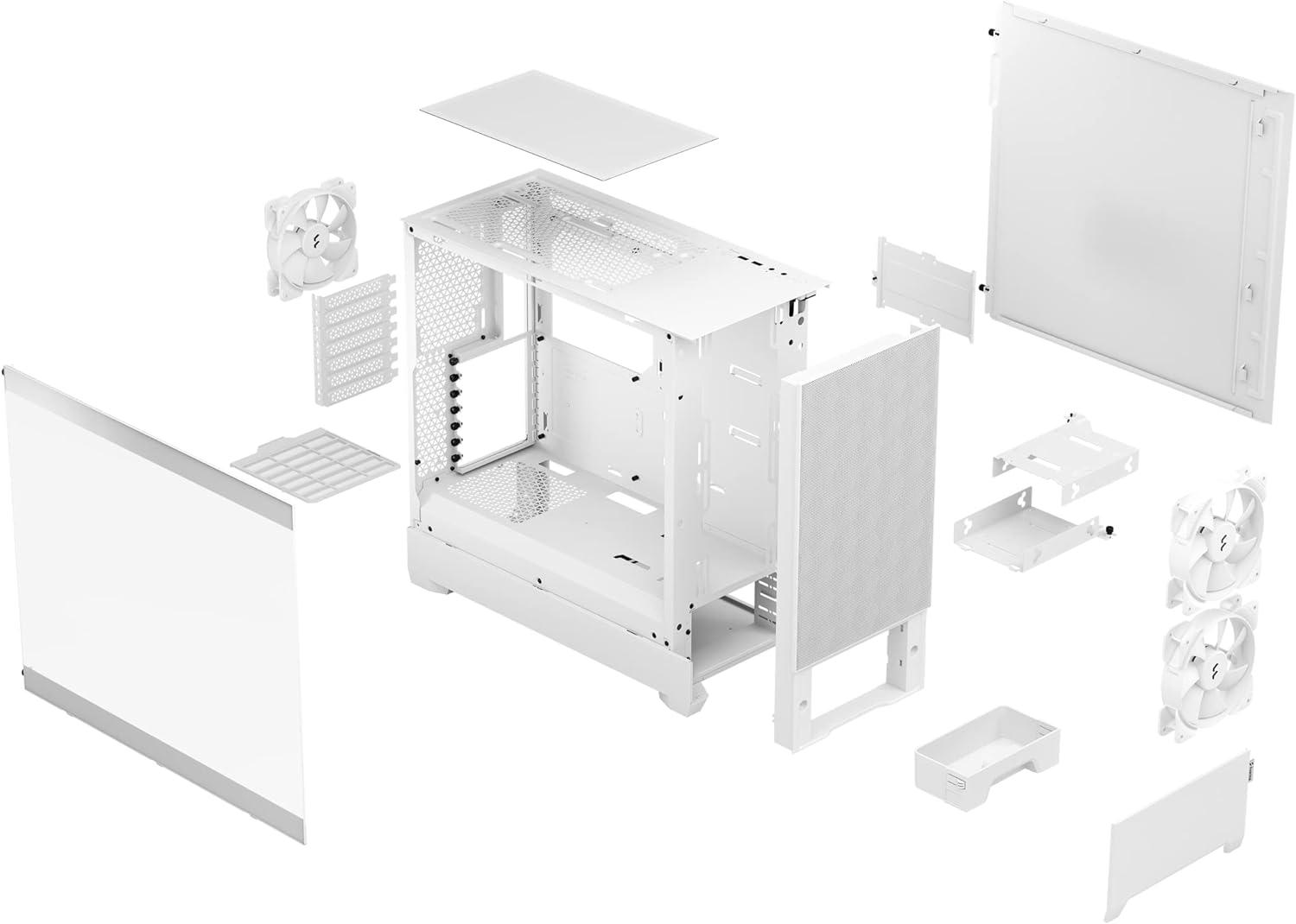 Fractal Design Pop Air White | ATX, Micro ATX, ITX | Mid Tower Tempered Glass