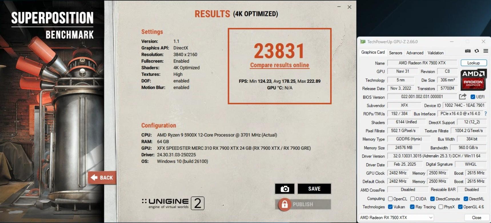 XFX AMD RX 7900 XTX 24 GB Speedster MERC 310 Black Edition with original box