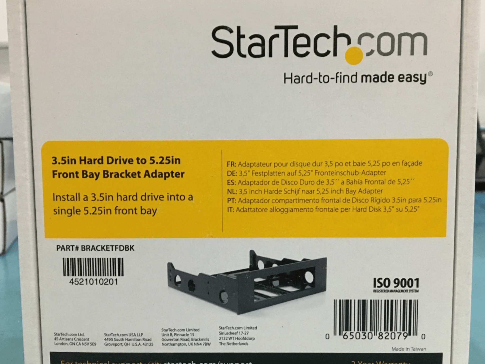 StarTech BRACKETFDBK 3.5in to 5.25in Front Bay Hard Drive Adapter Bracket