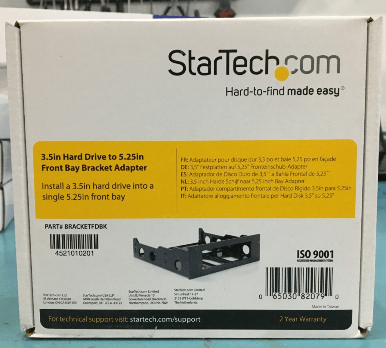 StarTech BRACKETFDBK 3.5in to 5.25in Front Bay Hard Drive Adapter Bracket