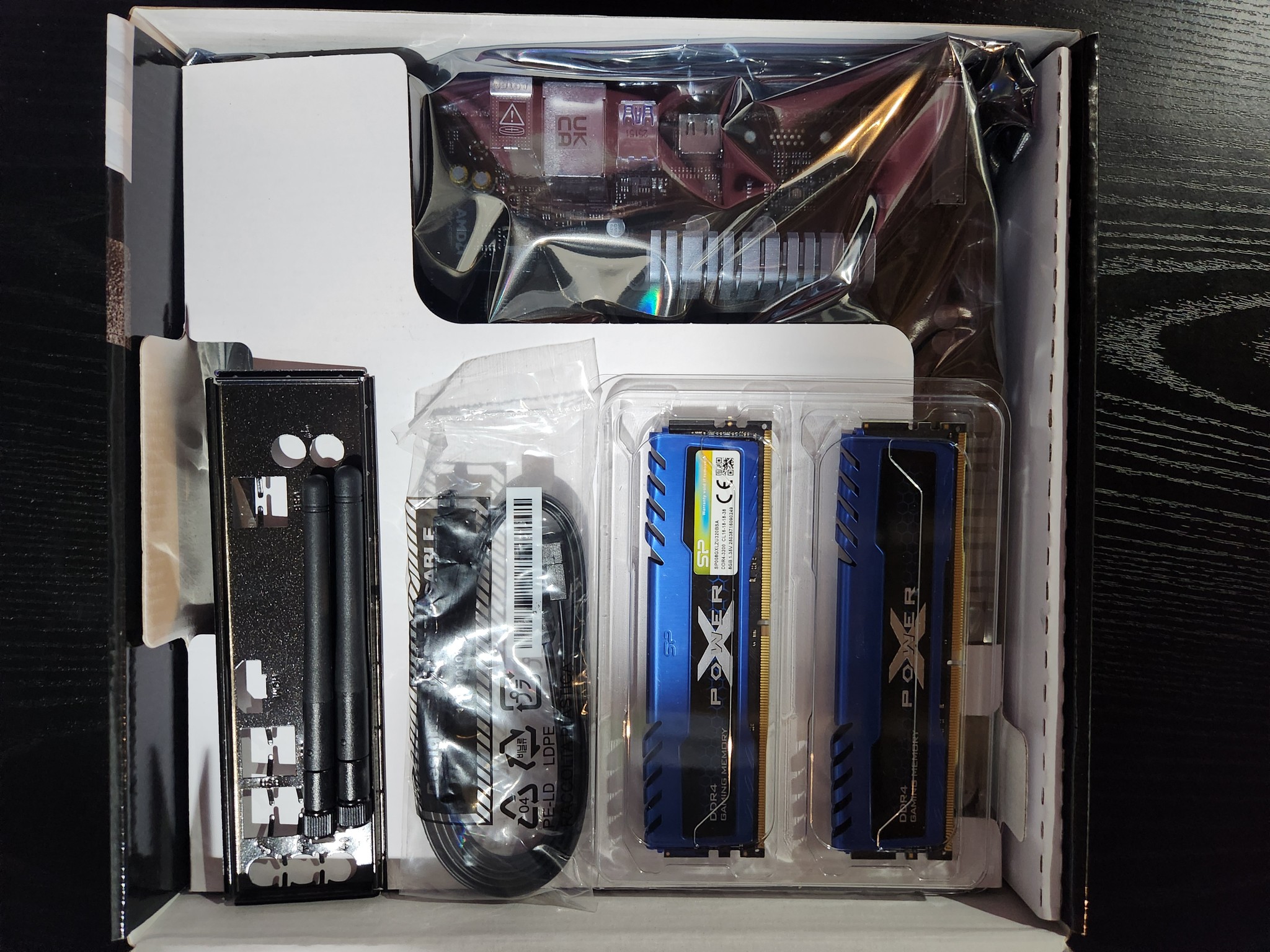 Asrock b450m ac/ r2.0 with ryzen 7 5700g cpu and 16gb ddr4 ram along with brand new cpu air cooler