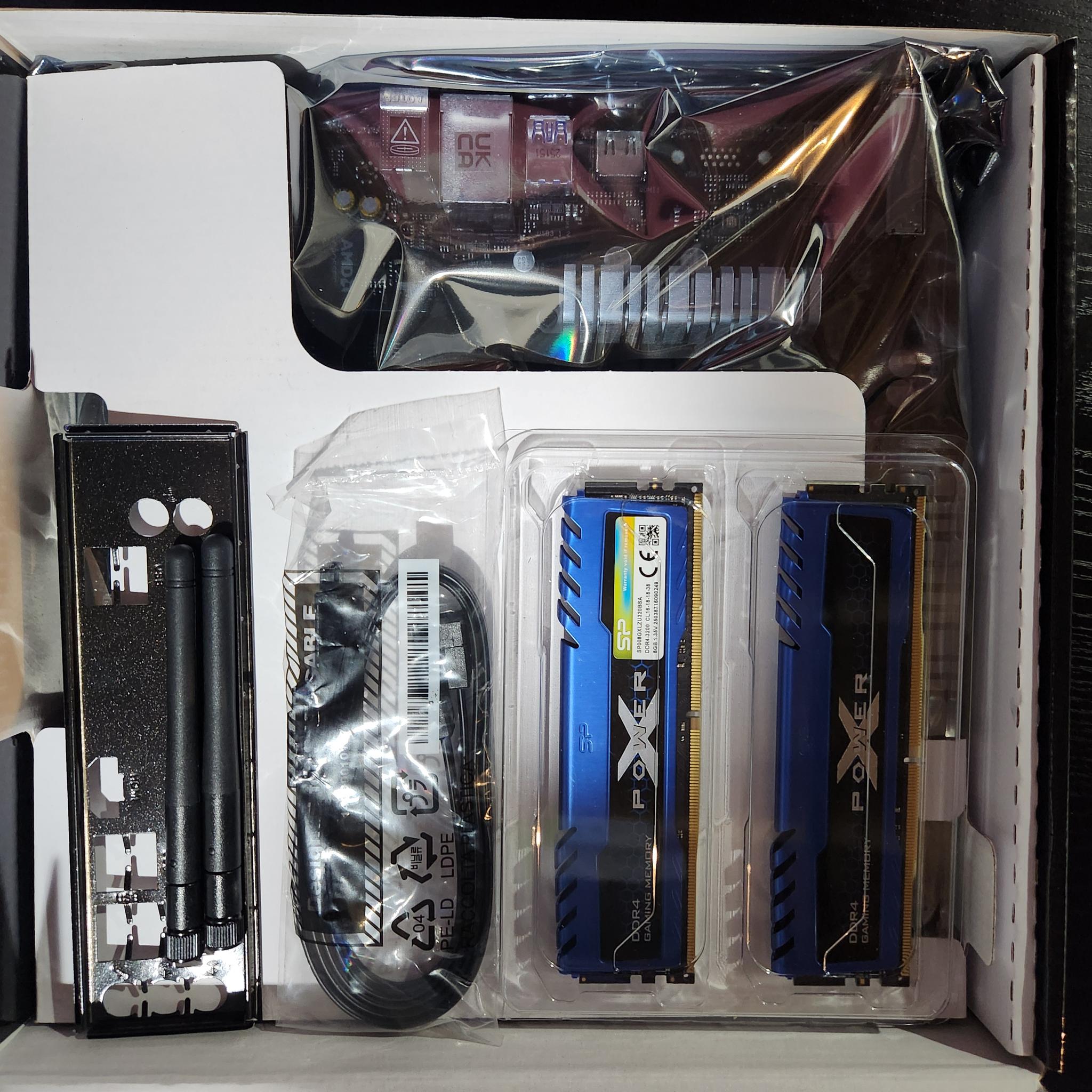 Asrock b450m ac/ r2.0 with ryzen 7 5700g cpu and 16gb ddr4 ram along with brand new cpu air cooler
