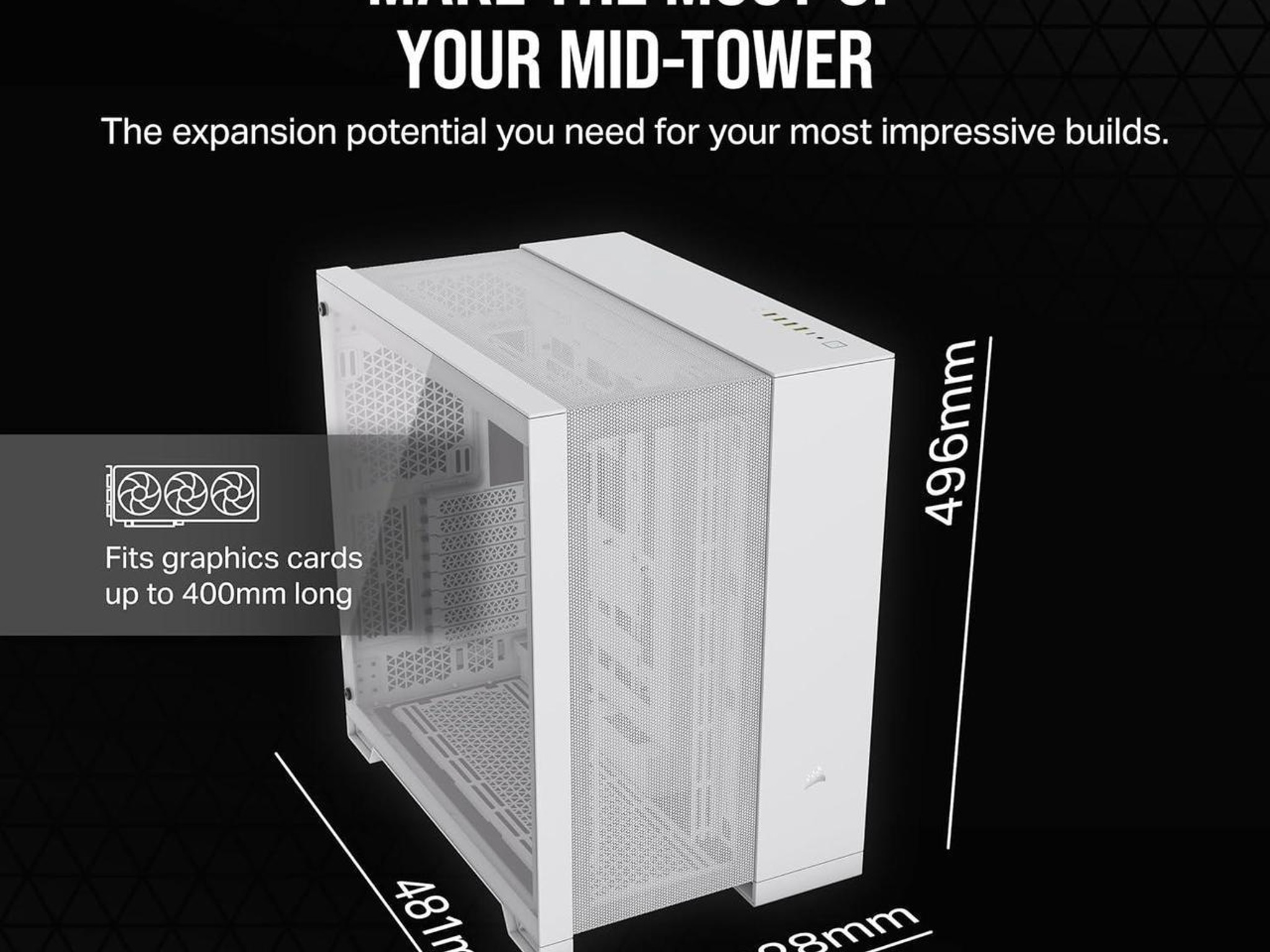 CORSAIR 6500D AIRFLOW White Mid-Tower ATX Dual Chamber PC Case