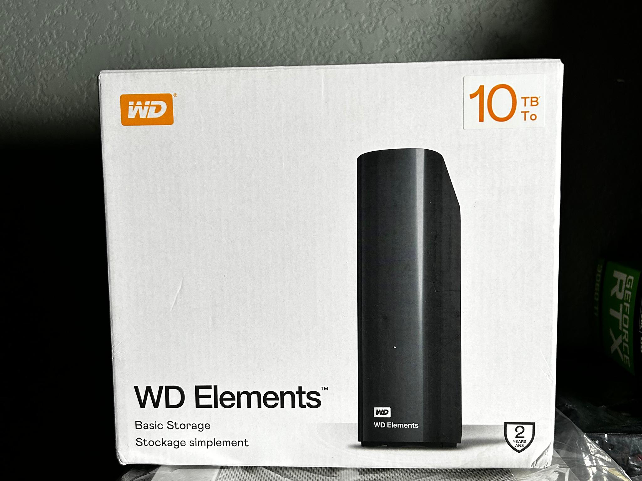 WD 10TB Elements Desktop External Hard Drive