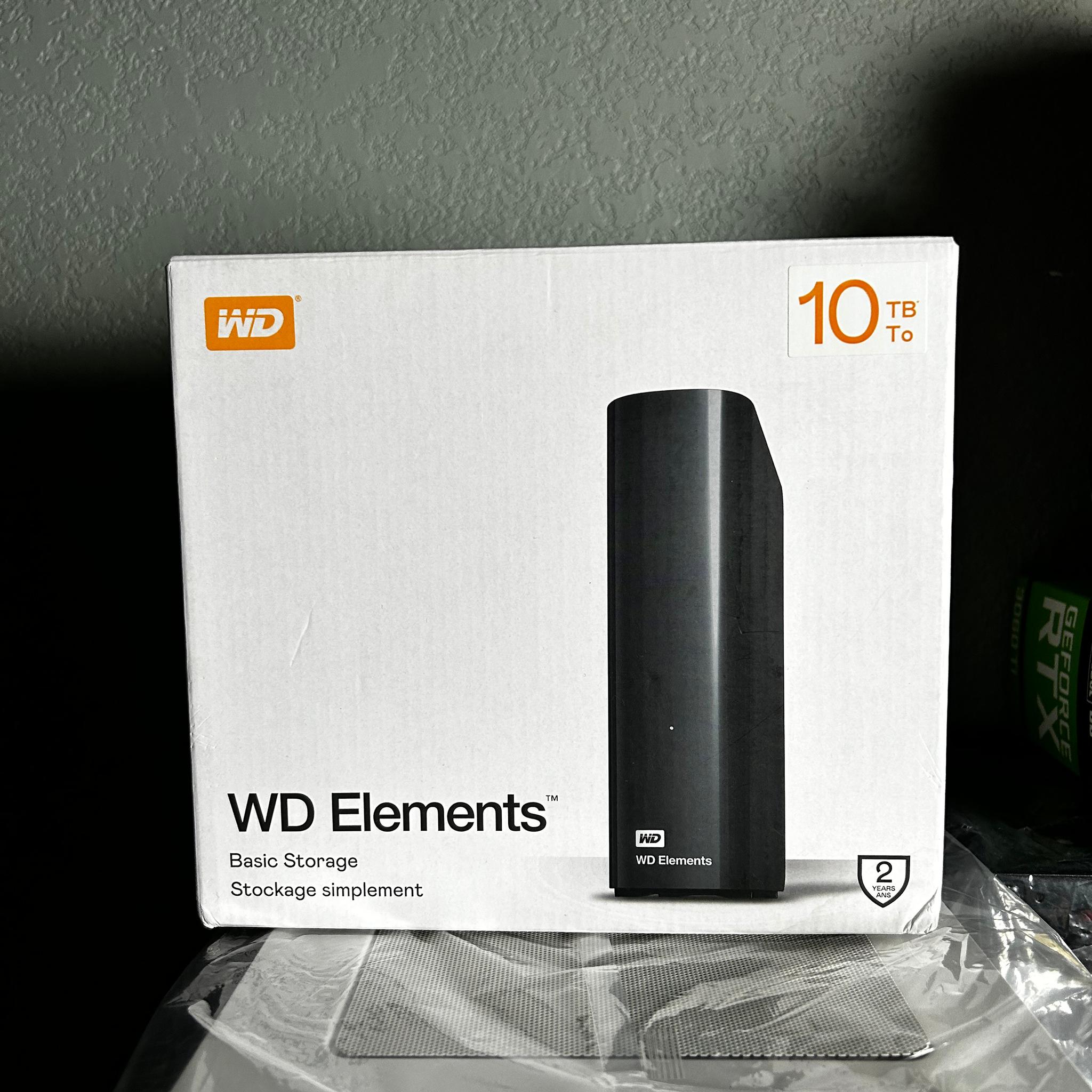 WD 10TB Elements Desktop External Hard Drive