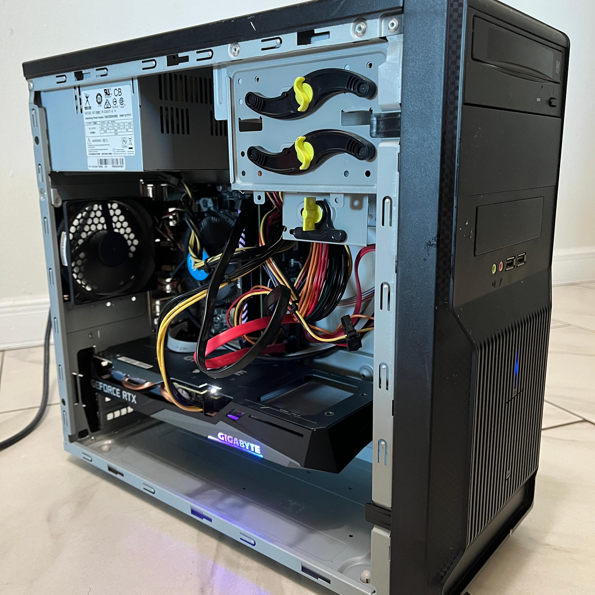 NVIDIA RTX 3050, Intel i7-7700, 16GB RAM, 500GB SSD - Gaming PC w/Wi-Fi, BT