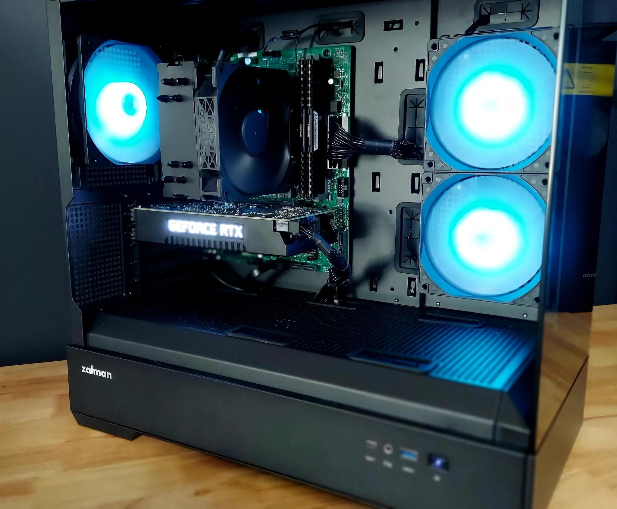 i7-8700, RTX 2060 6GB DDR6, 32GB RAM, 1TB NVME, Windows 11 Pro gaming desktop