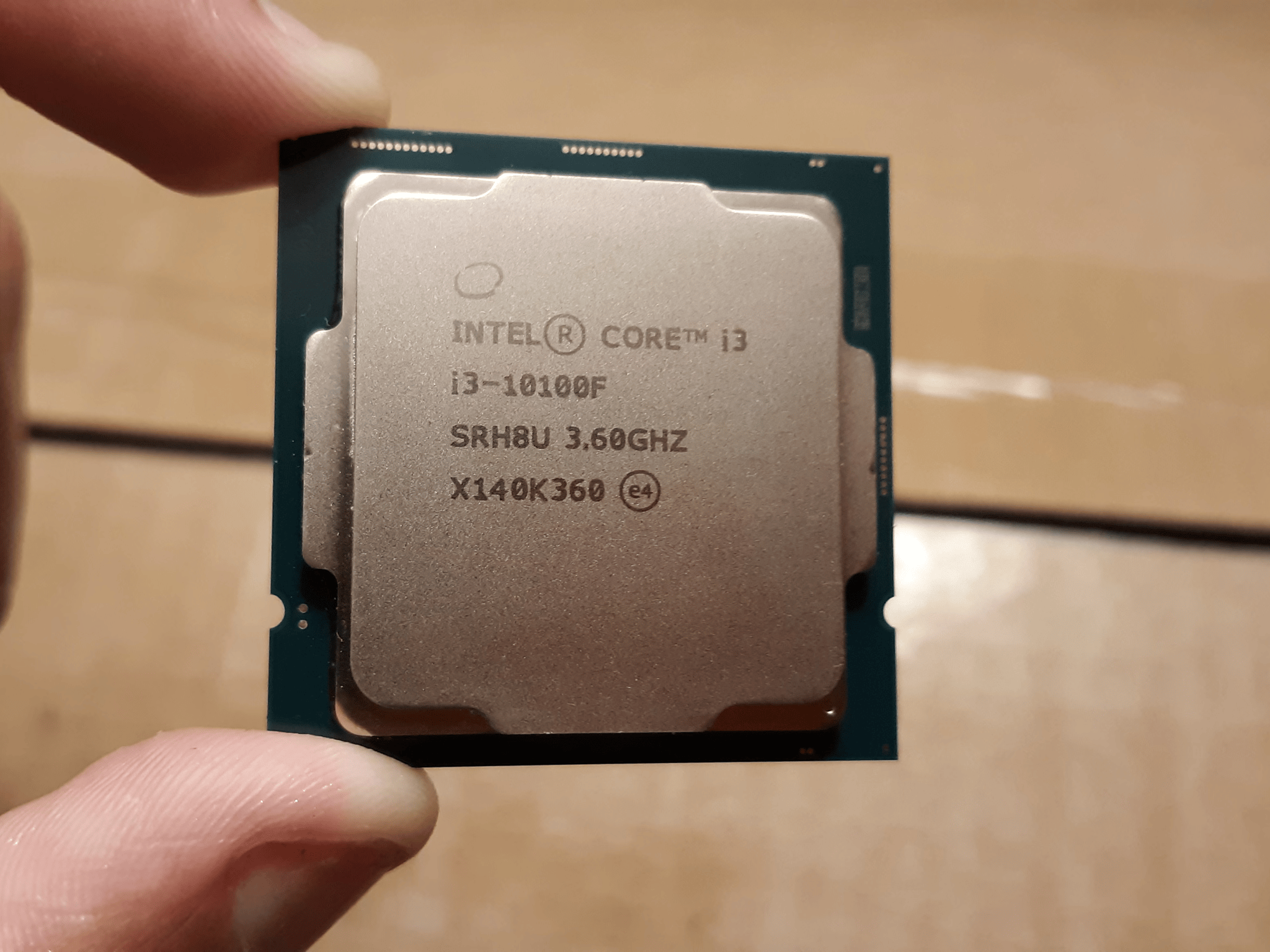 Intel Core i3-10100F, 4C/8T CPU, 3.6 GHz, LGA 1200
