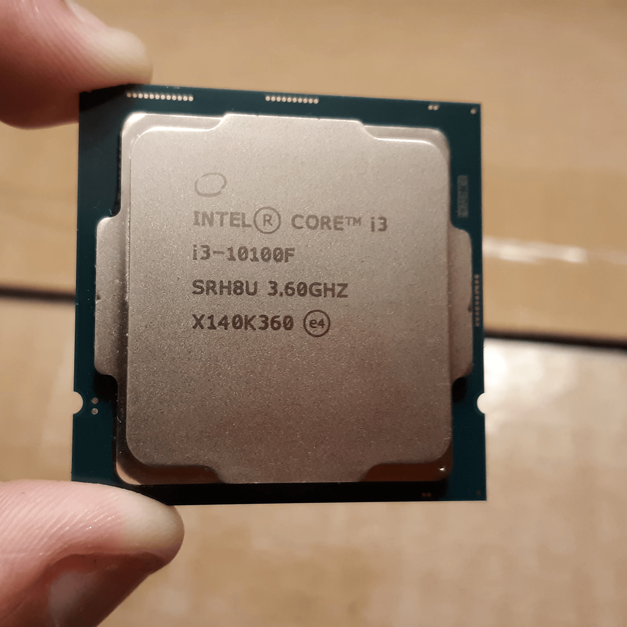 Intel Core i3-10100F, 4C/8T CPU, 3.6 GHz, LGA 1200