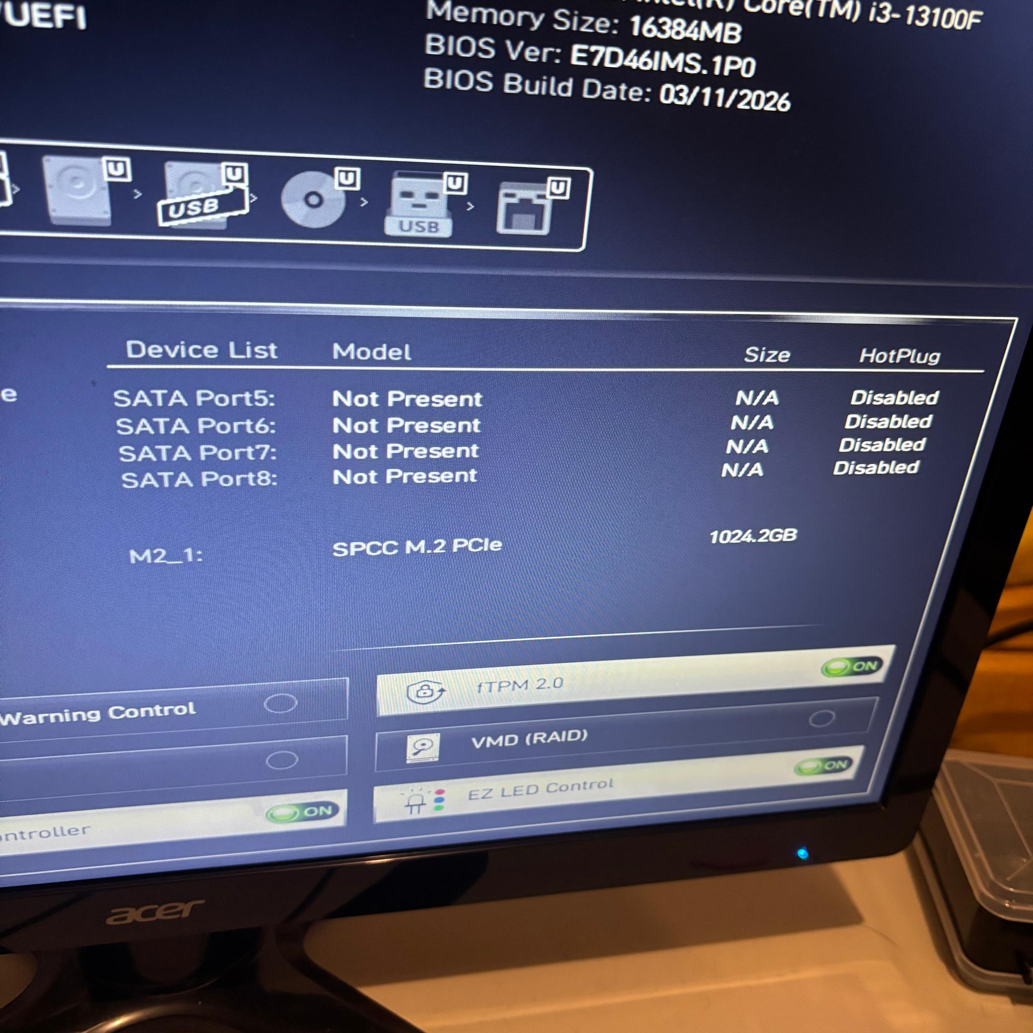 GeForce RTX 3060 Ti Custom Gaming PC - Core i3-13100F, 1TB NVMe SSD
