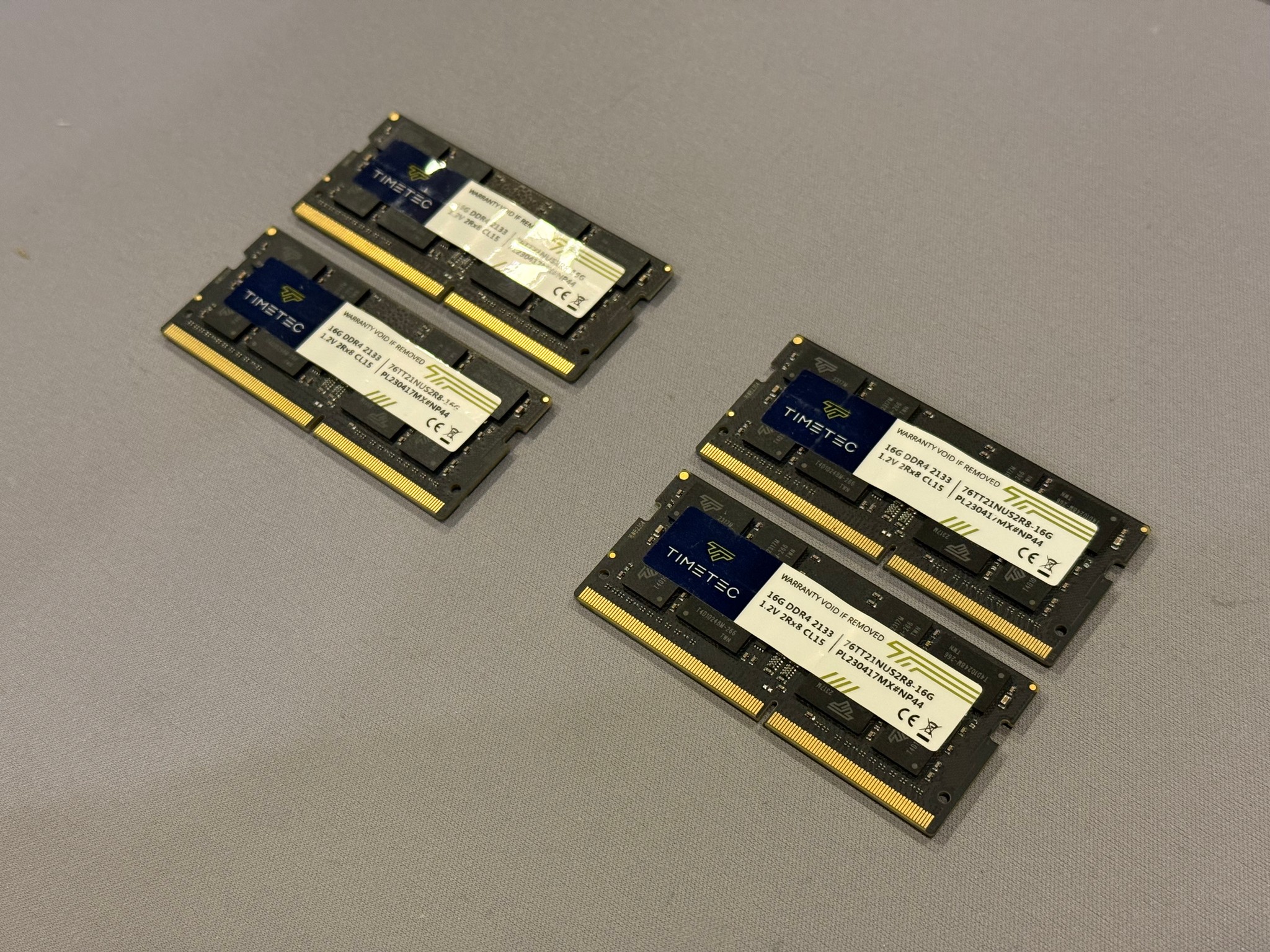 32GB (2x16GB) 2133MHz CL15 Timetec DDR4 SODIMM RAM
