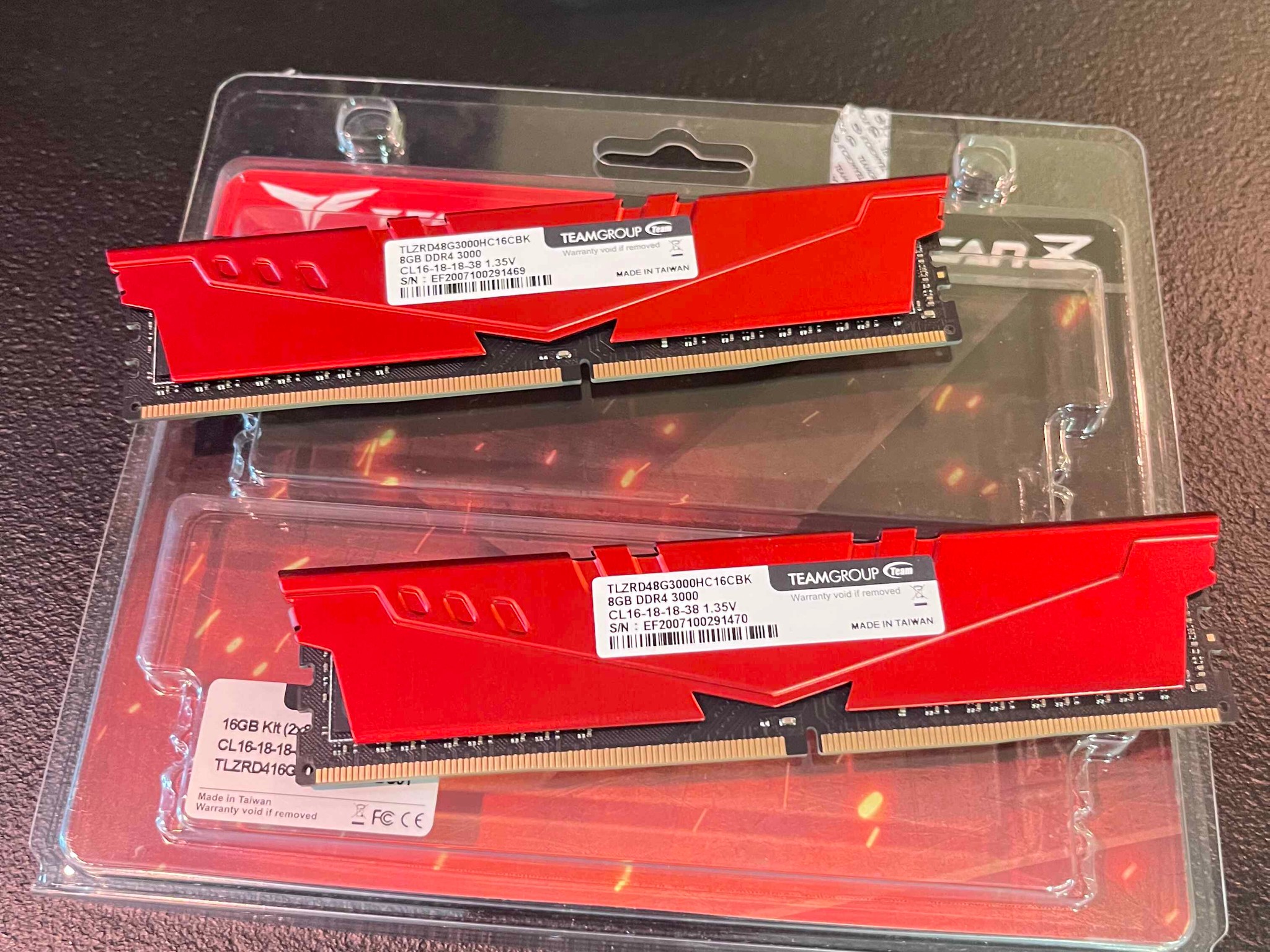 TeamGroup T-Force Vulcan Z DDR4 16GB Kit (2x8GB) 3000MHz Red