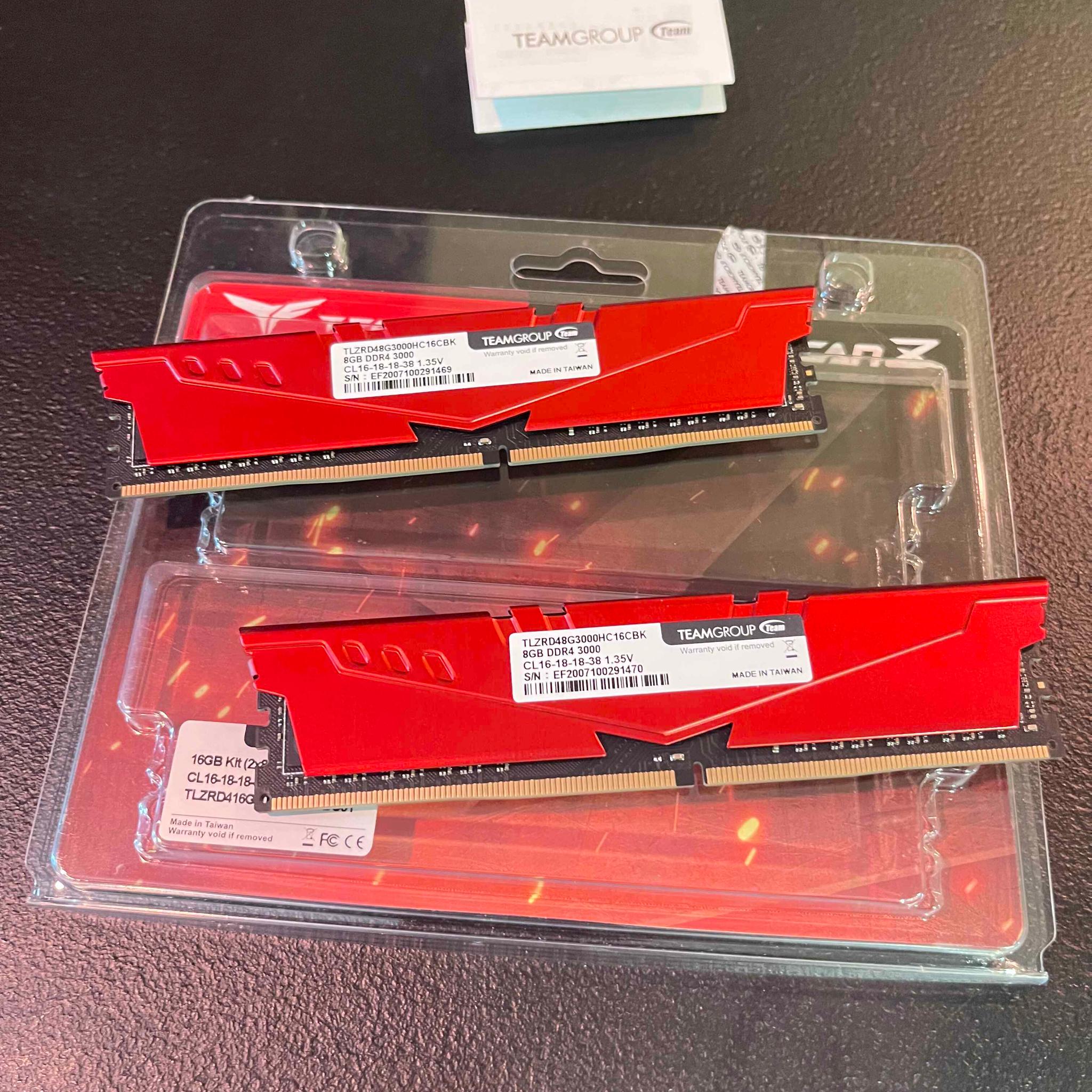 TeamGroup T-Force Vulcan Z DDR4 16GB Kit (2x8GB) 3000MHz Red