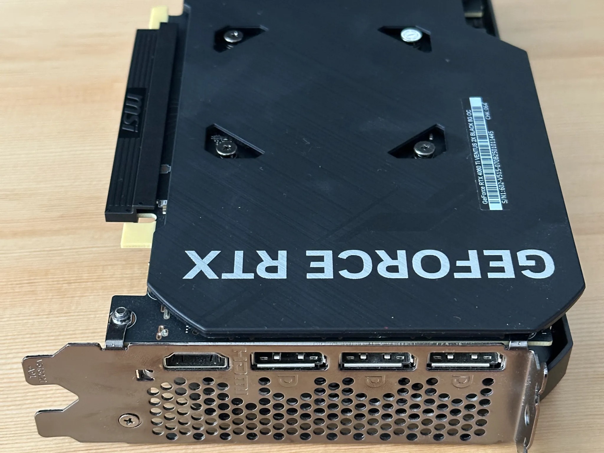 MSI GeForce RTX 4060 Ti Ventus 2x Black 8Gb OC