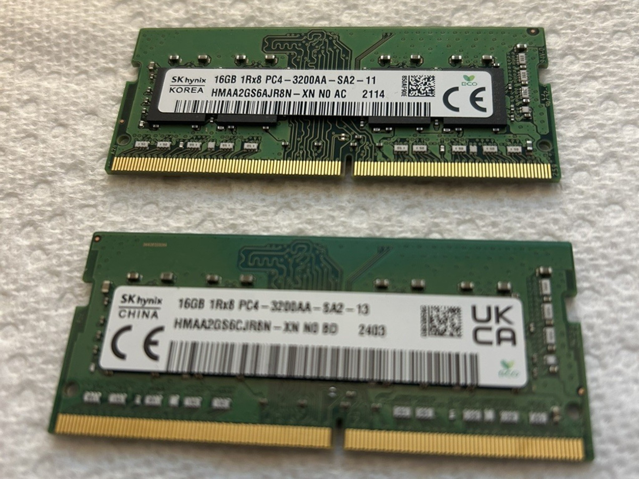 SK Hynix 2x16GB (32GB Dual Channel) DDR4 3200MHz So-Dimm LAPTOP RAM Memory