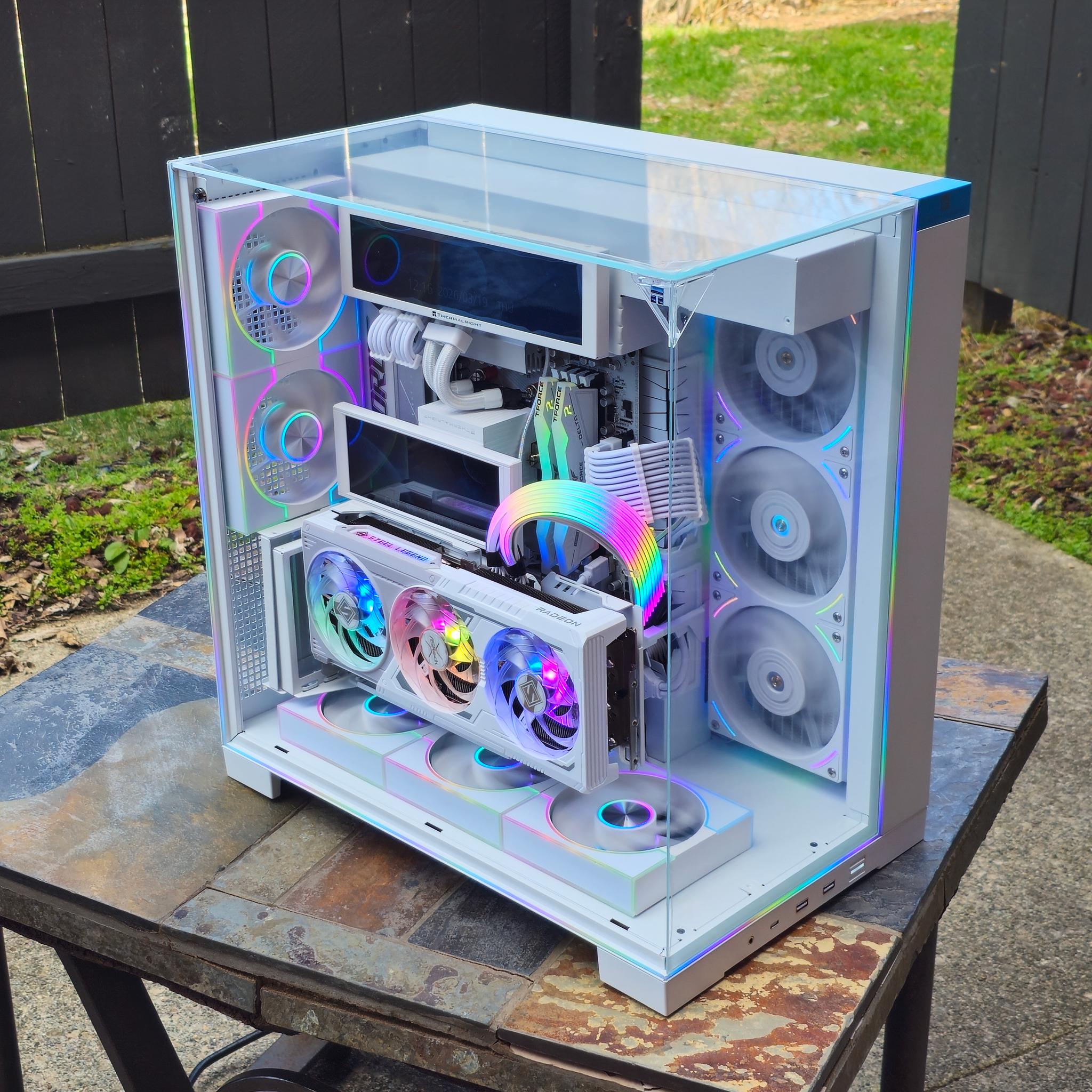 ☃️ High End Whiteout Gaming PC • AMD 9070XT • Ryzen 7 9850X3D • 32GB RAM • 2TB SSD • Plug n' Play