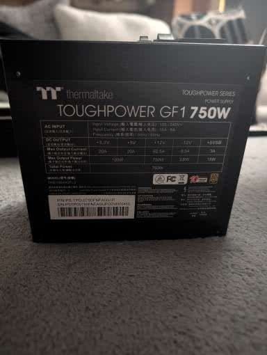 Thermaltake Toughpower GF1 750w Gold Fully Modular