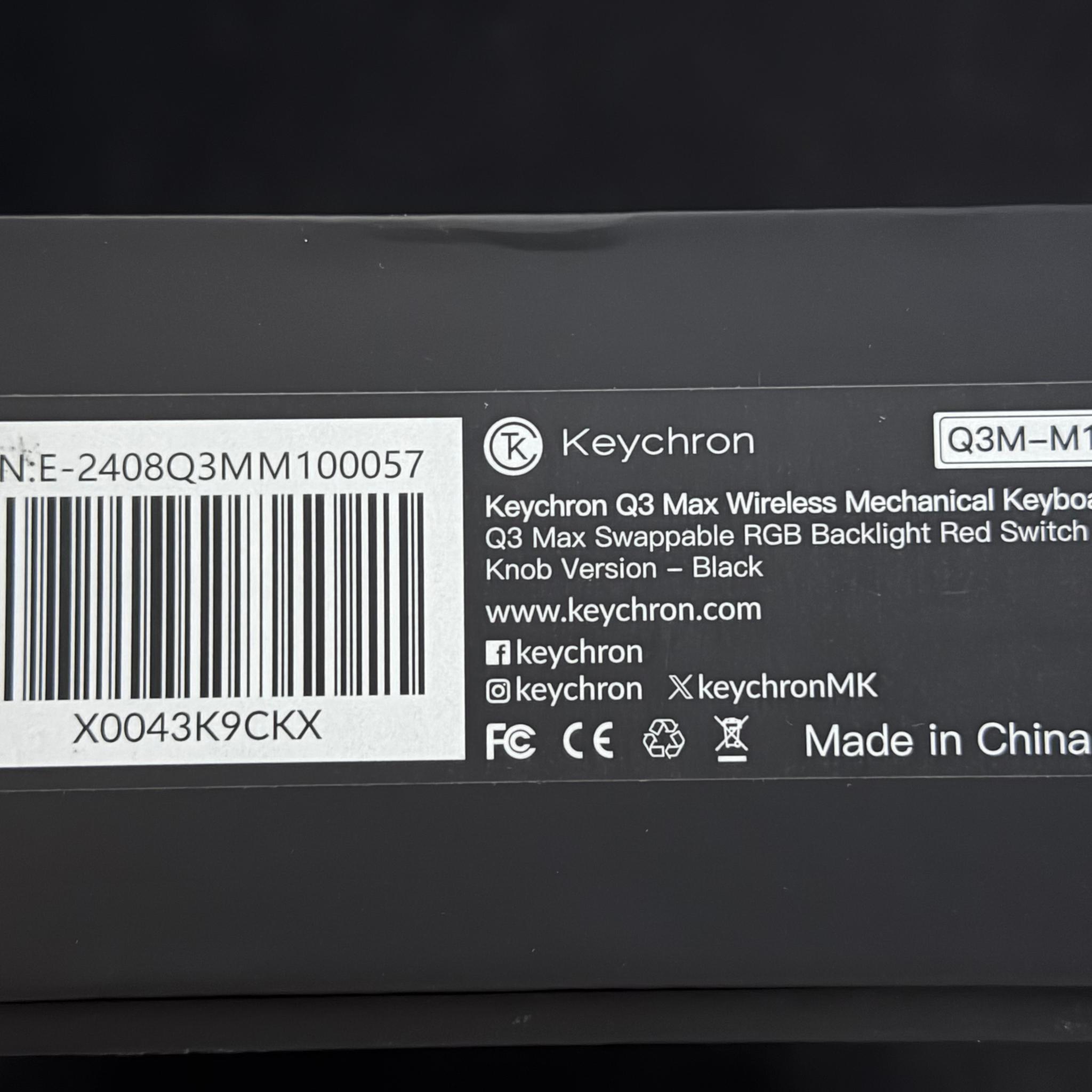 Keychron Q3 Max Wireless RBG Mechanical Keyboard