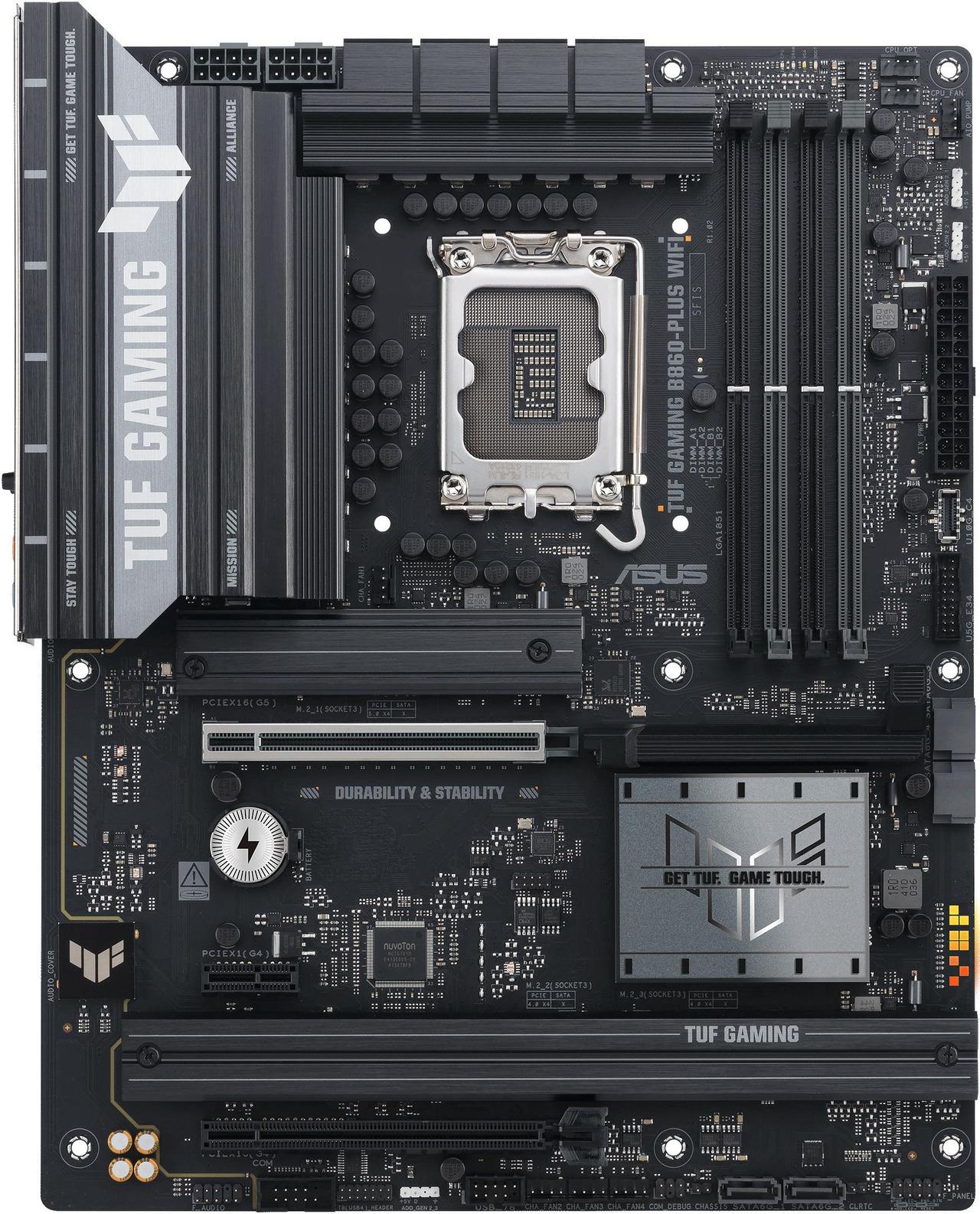 ASUS TUF GAMING B860-PLUS WIFI Intel B860 LGA 1851 ATX DDR5 Gaming Motherboard