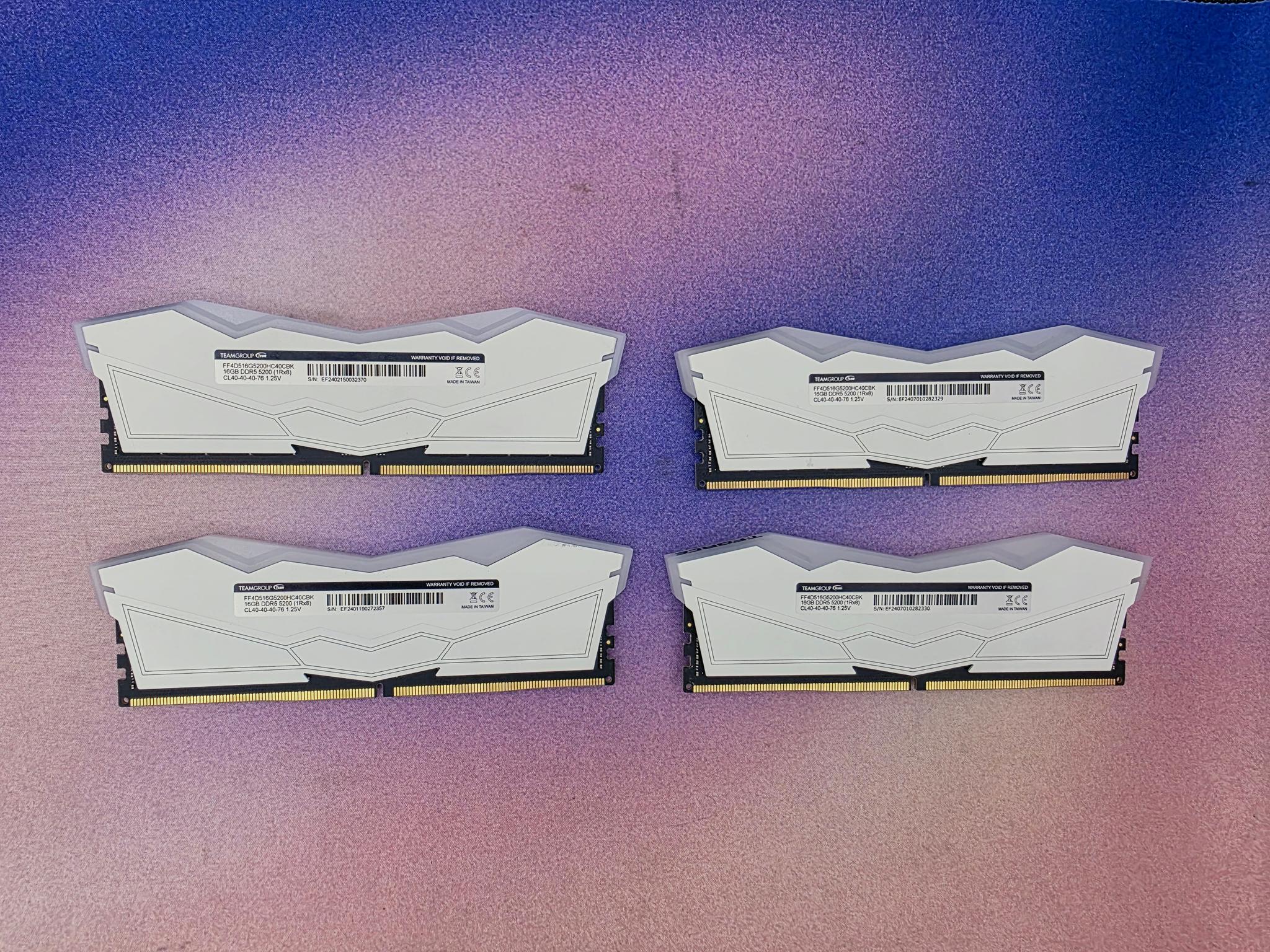 TEAMGROUP T-Force Delta RGB DDR5 Ram 64GB (4x16GB) 5200MHz CL40