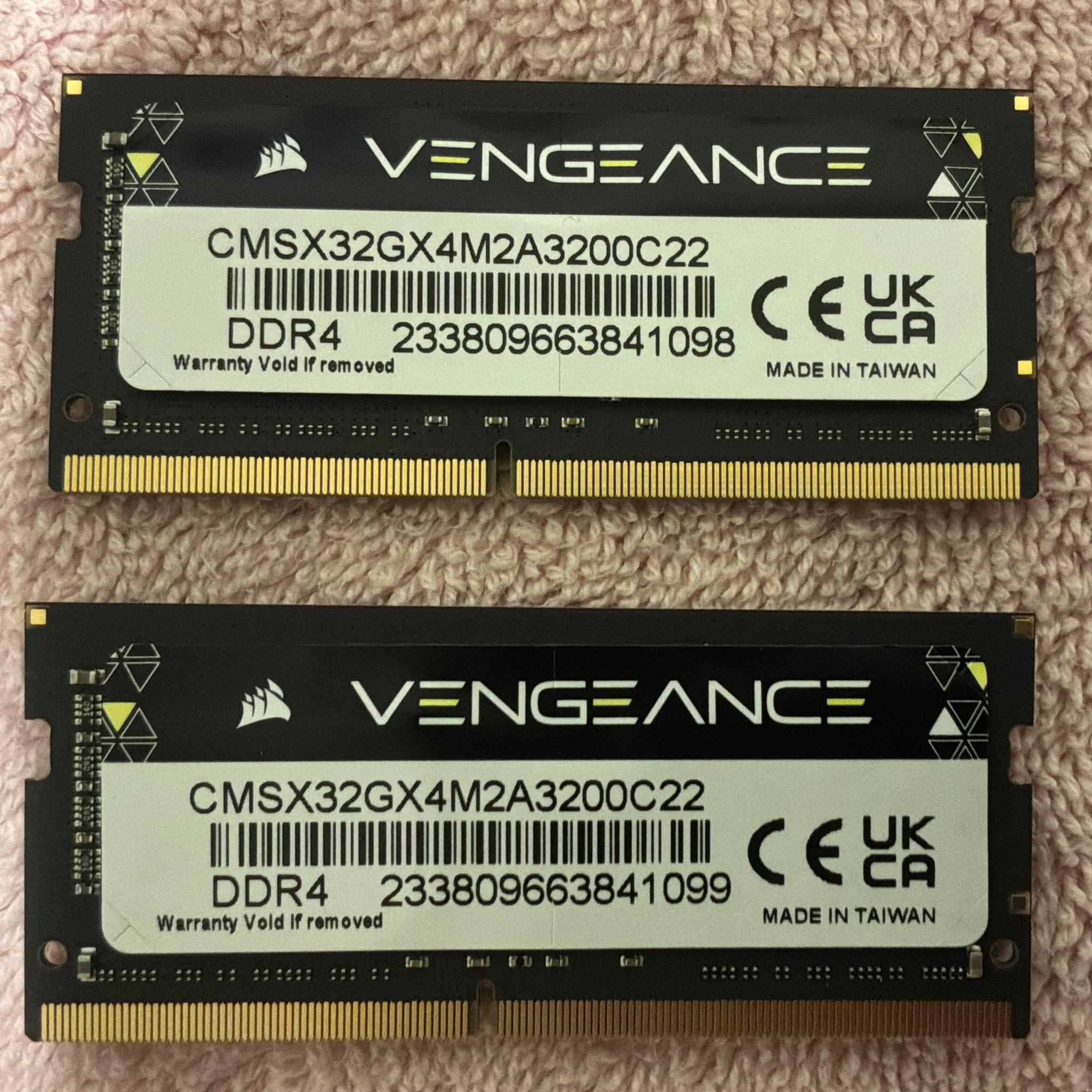 Corsair Vengeance 32GB (2 x 16GB) DDR4 SODIMM 3200MHz CL22 Memory Kit