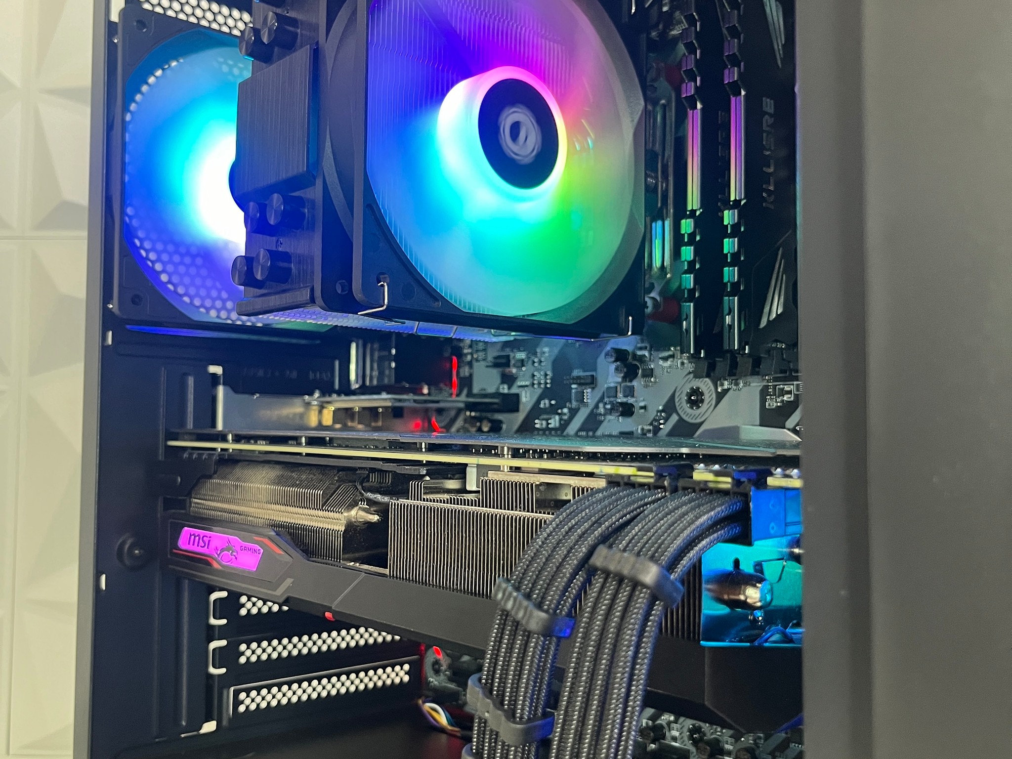 Black RGB Gaming PC | Ryzen 5 + 5700XT 8GB | 16GB