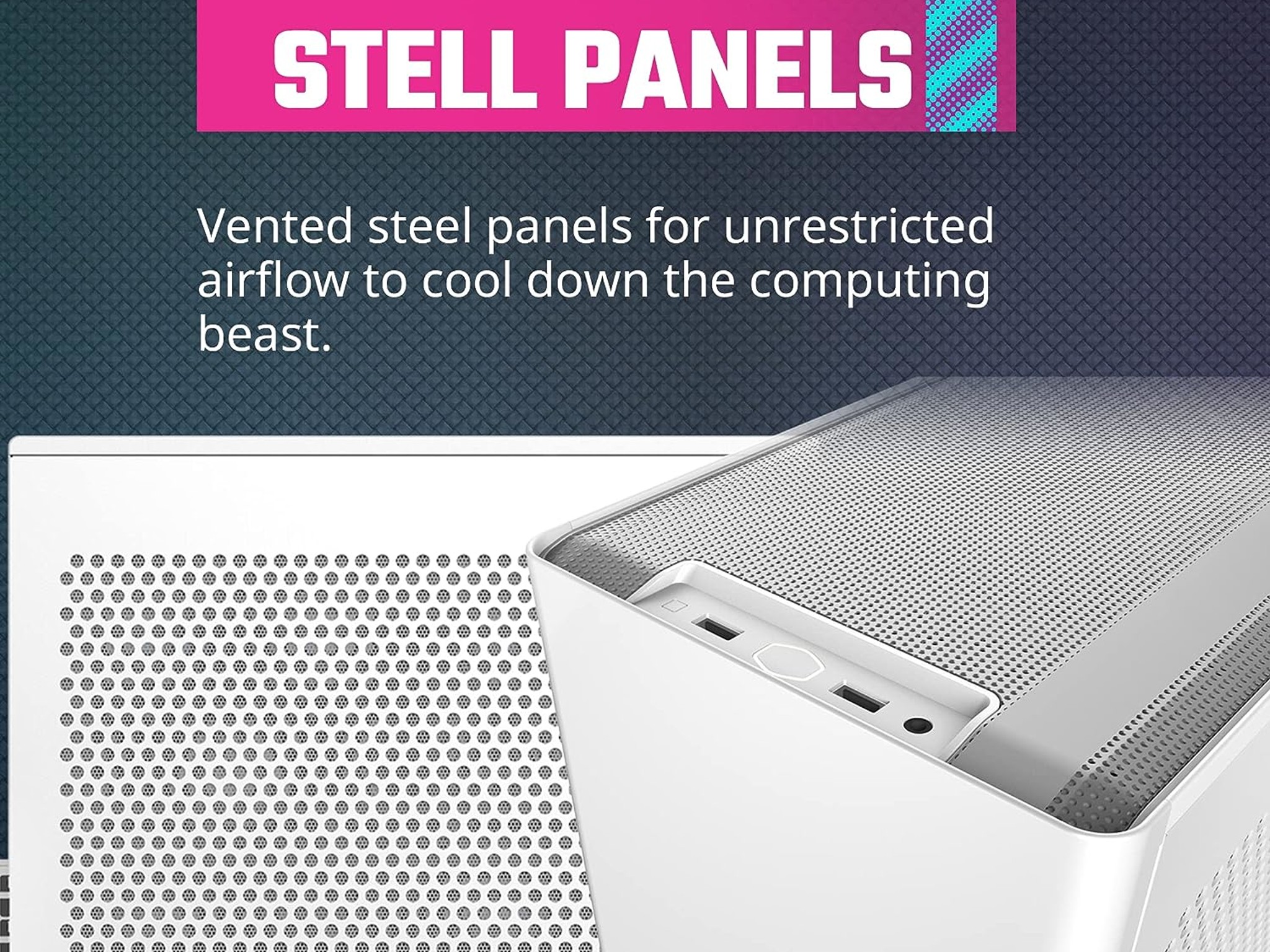 Cooler Master NR200 White SFF Small Form Factor Mini-ITX Case, Vented Panels, Triple-slot GPU
