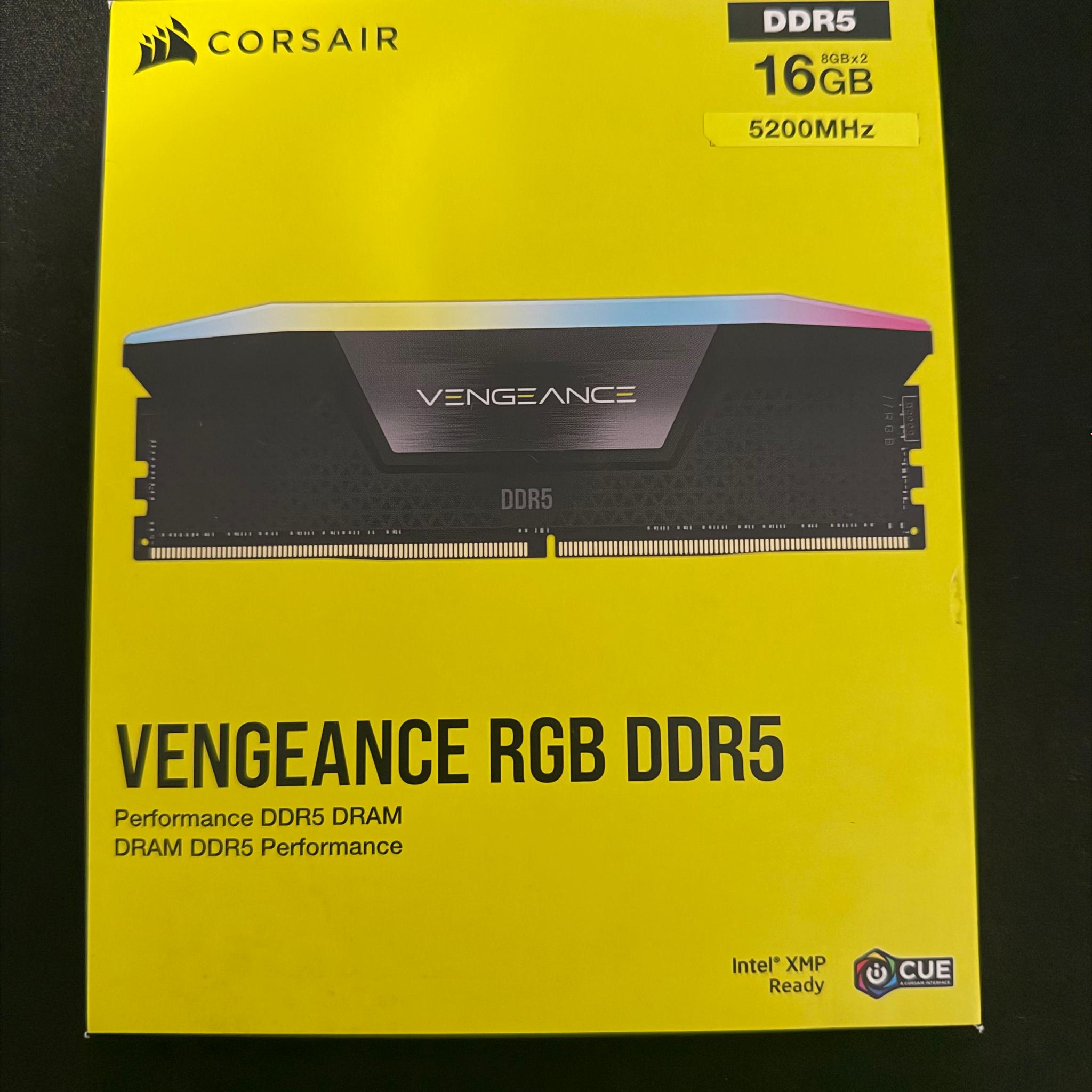 Corsair Vengeance RGB DDR5 16GB (2x8GB) 5200MHz