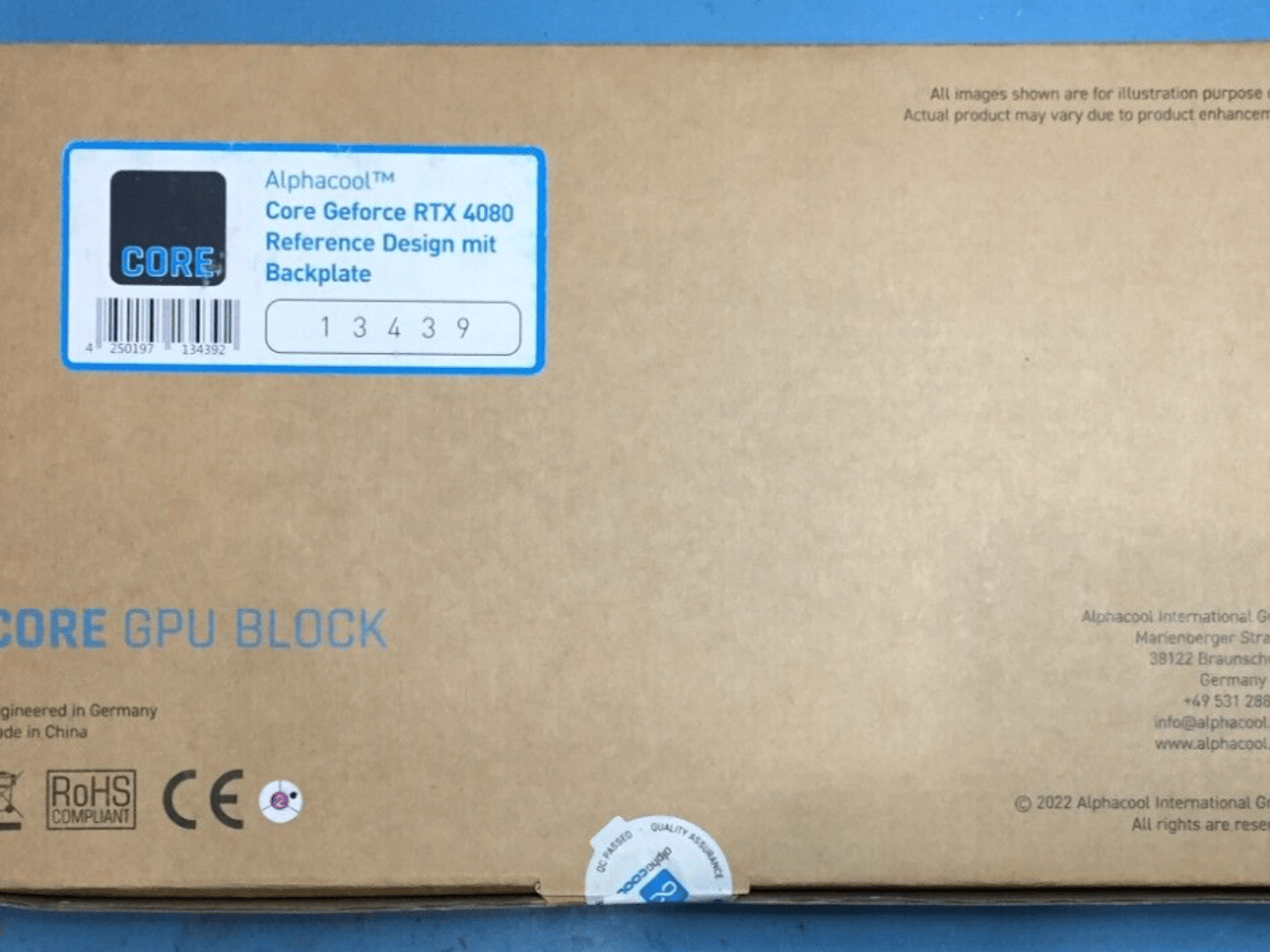 Alphacool Core RTX 4080 Reference GPU Water Block w/ Backplate