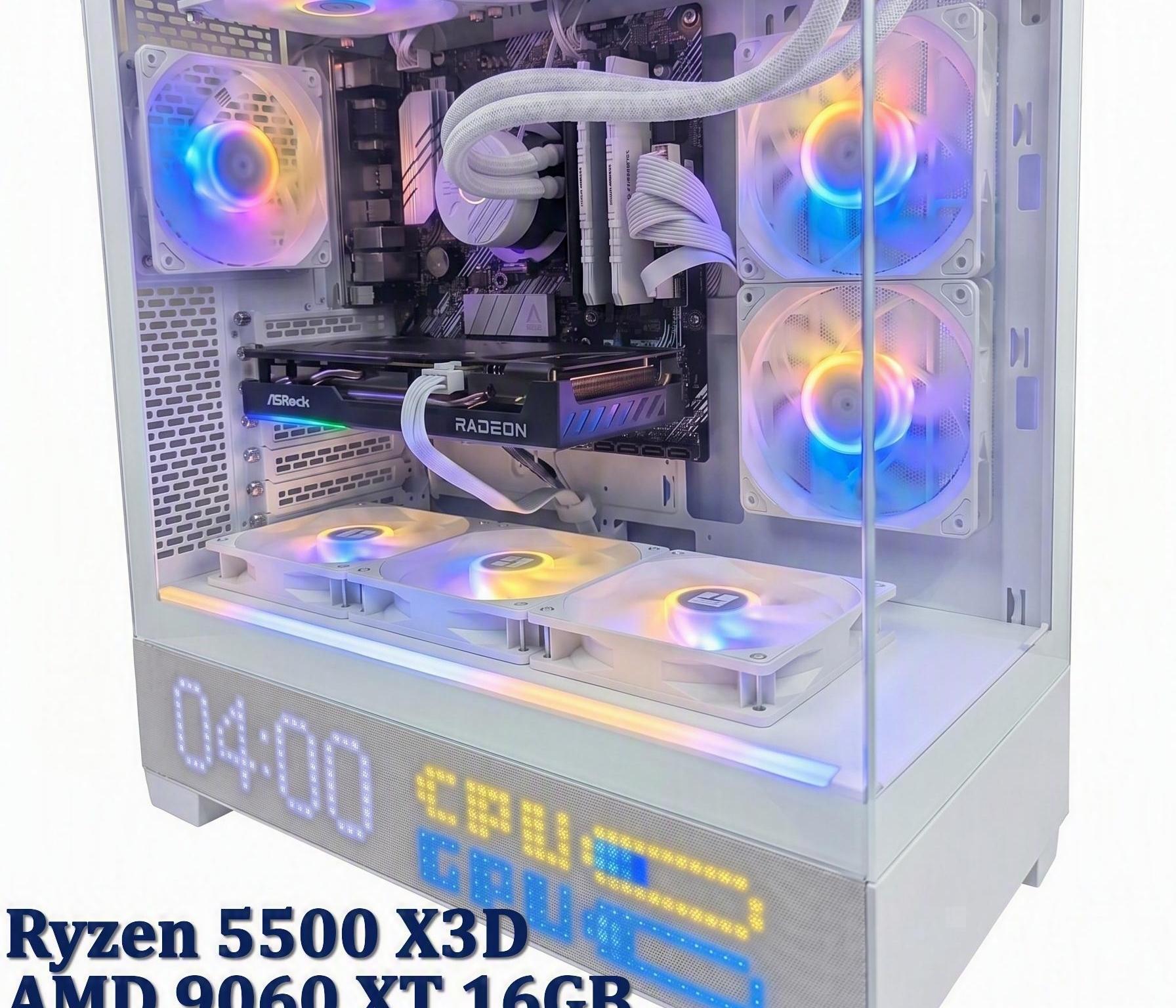 Ryzen 5500X3D + 9060 XT 16GB High Performance Gaming PC - All New Parts