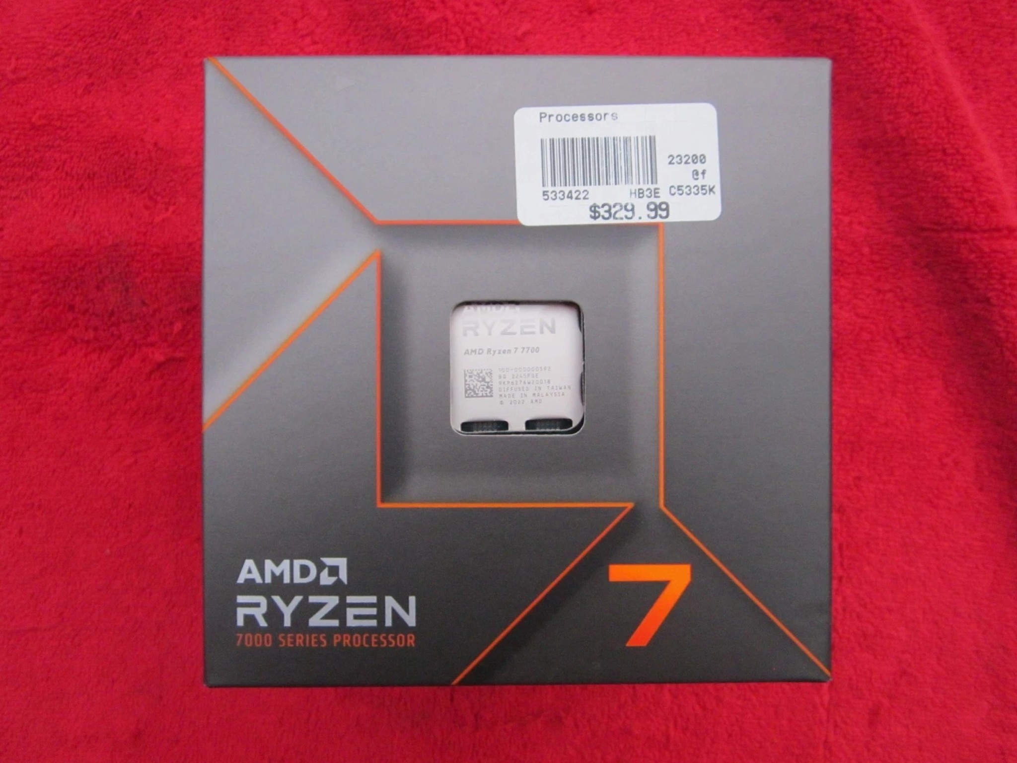 NEW! AMD Ryzen 7 7700 - 8-Core 3.8/5.3 GHz AM5 CPU w/Wraith Prism RGB Cooler