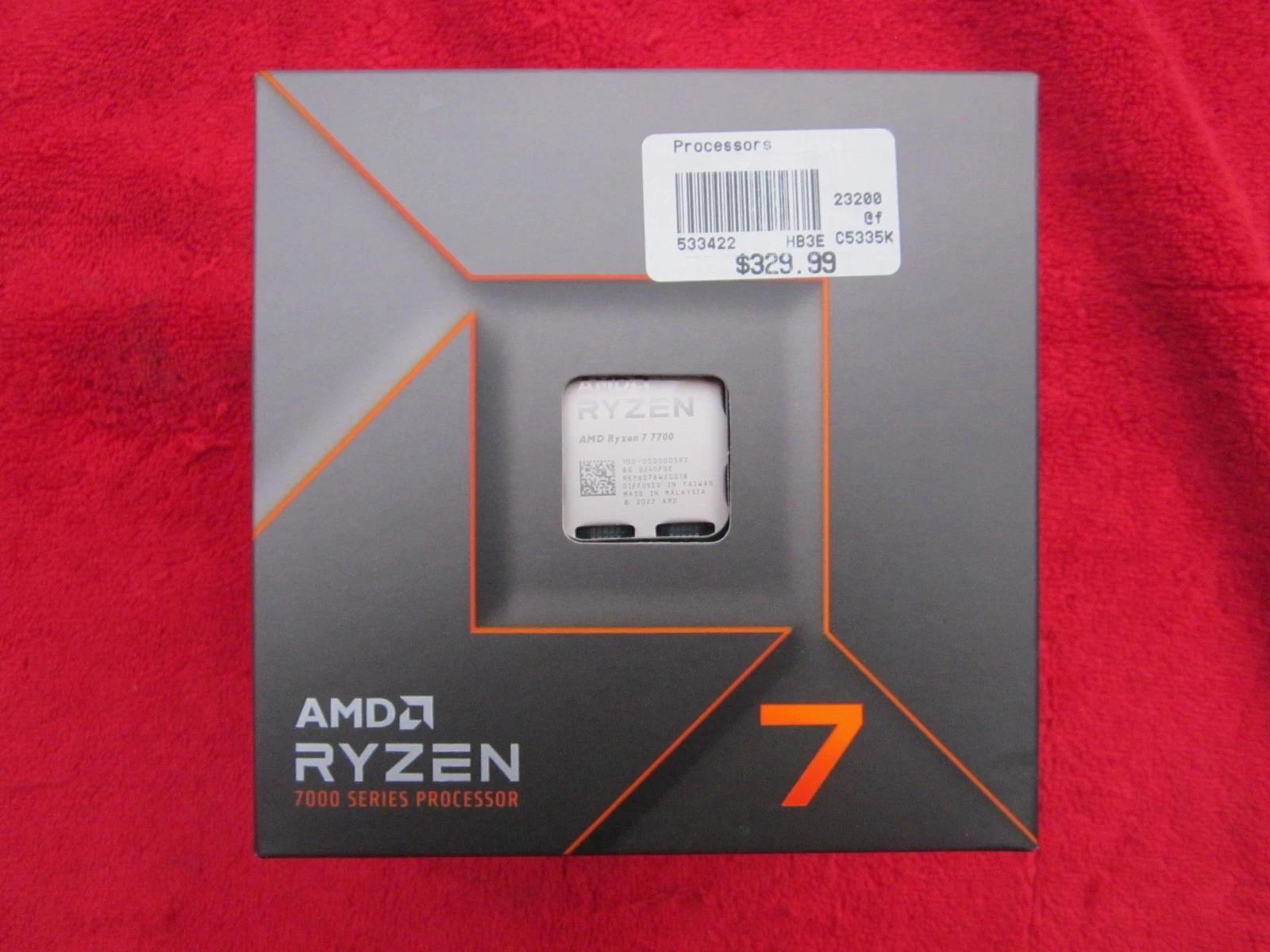 NEW! AMD Ryzen 7 7700 - 8-Core 3.8/5.3 GHz AM5 CPU w/Wraith Prism RGB Cooler