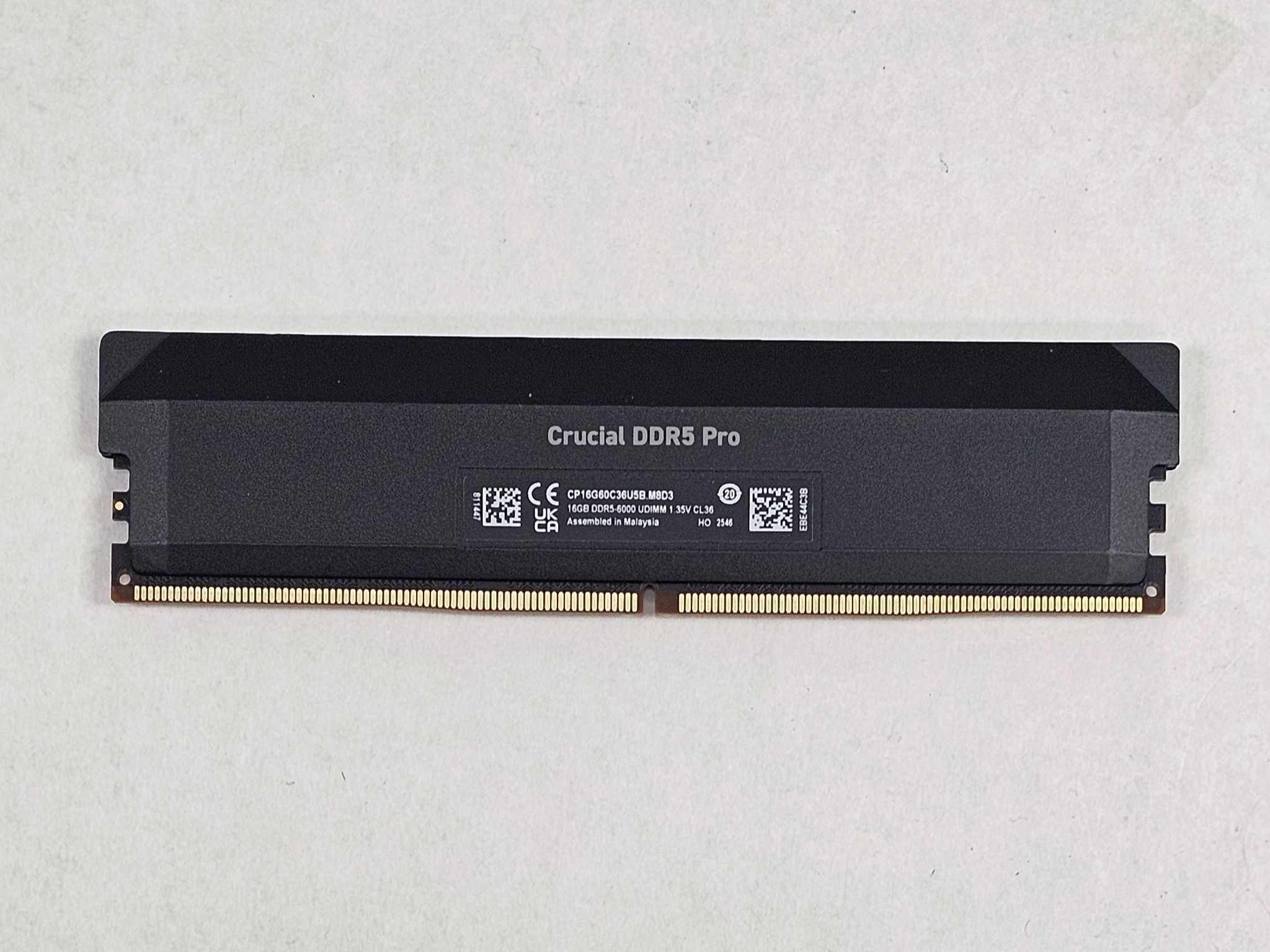 16GB DDR5 (1x16GB) CL36 6000MT/s Crucial Pro