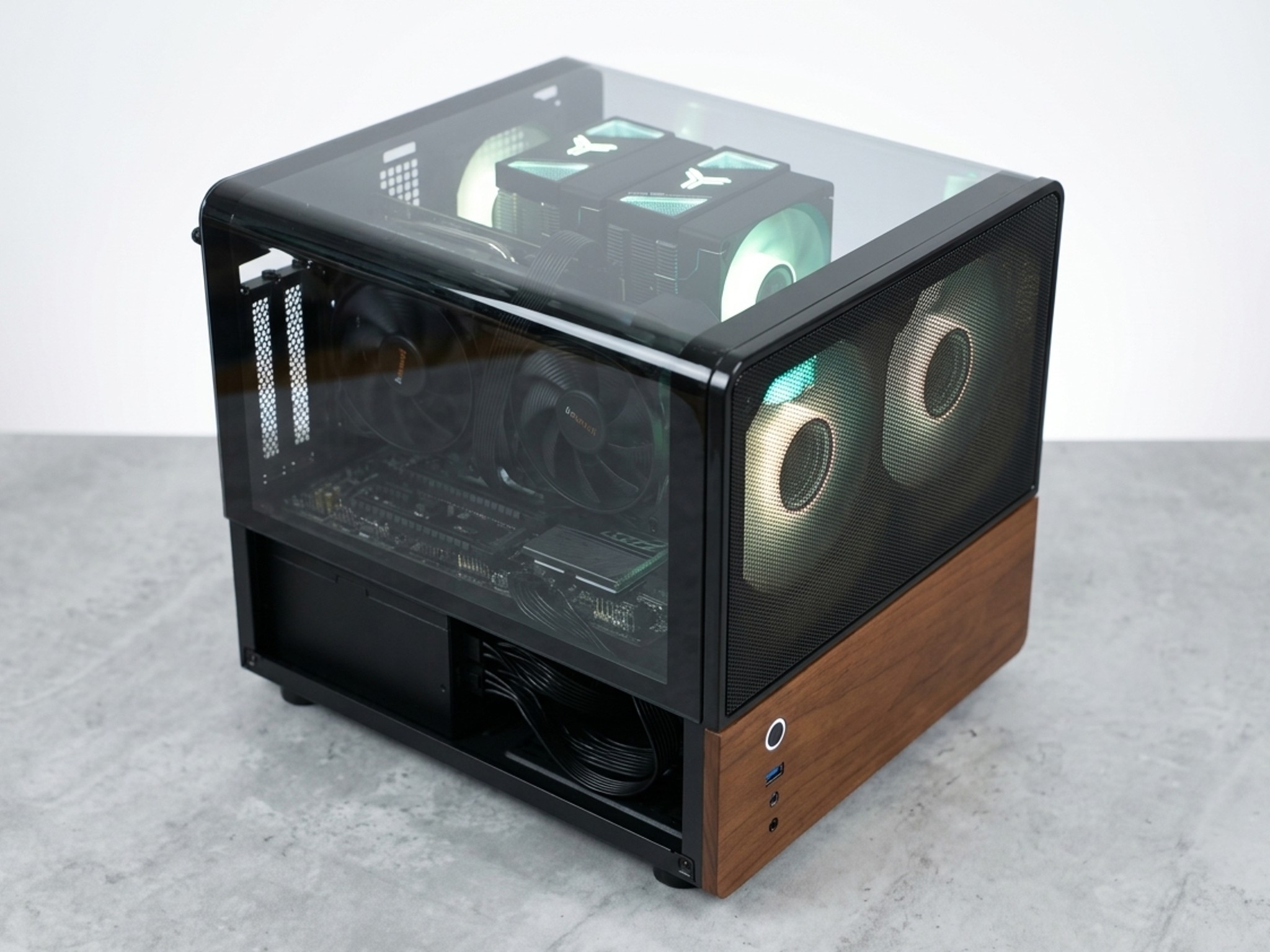Clean Wood Jonsbo V12 1440P Build - 7600X3D | 5060 TI 16GB | 1TB NVME
