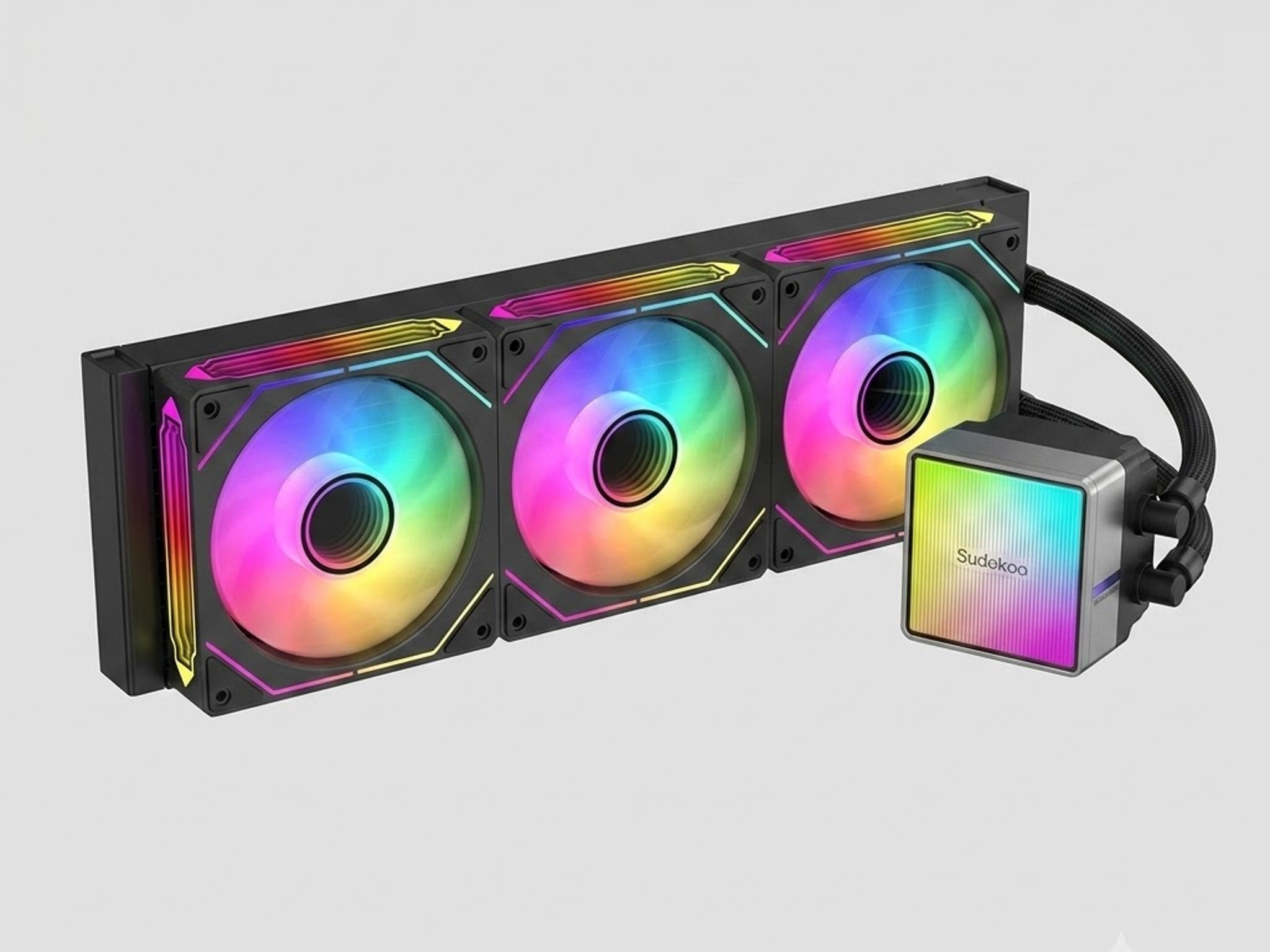 AIO CPU COOLER Sudokoo NEXAURA 360 Black Infinity Mirrors Plus Edition--3-year warranty