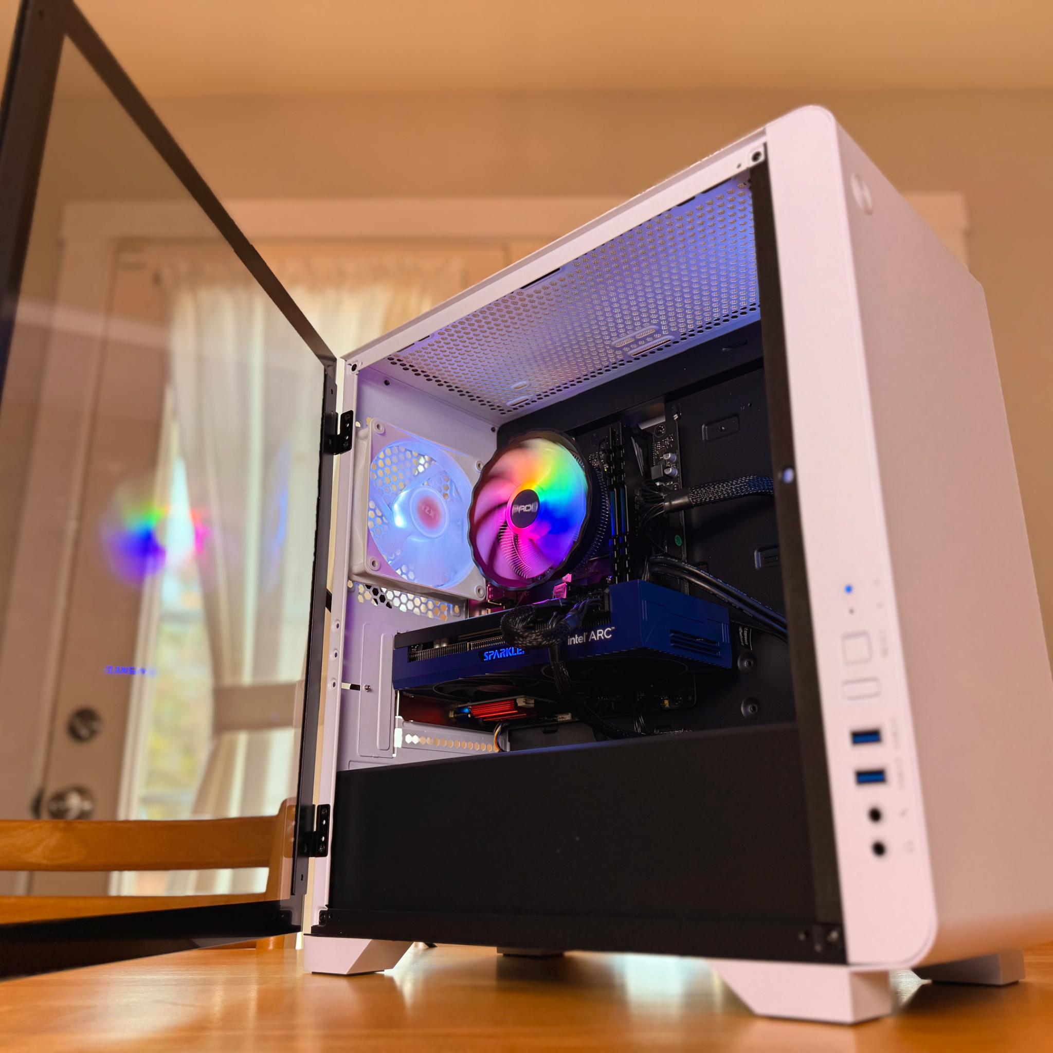🐑🐜| Arc A580 8gb, Ryzen 5 2600, 16gb Ram, 512gb SSD, WiFi Equipped ARGB Gaming PC