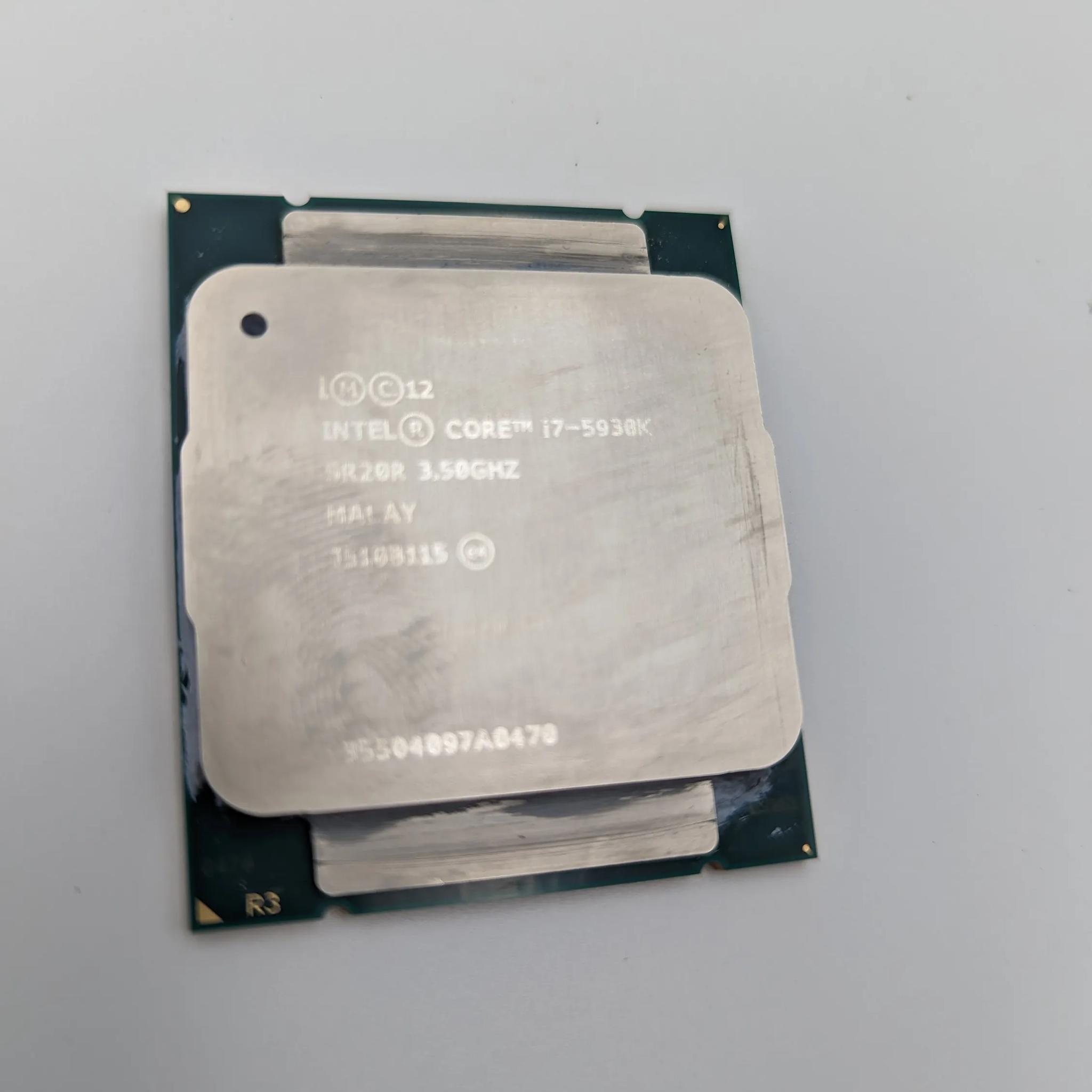 Intel i7-5930k @3.5 ghz 6 core CPU. LGA 2011