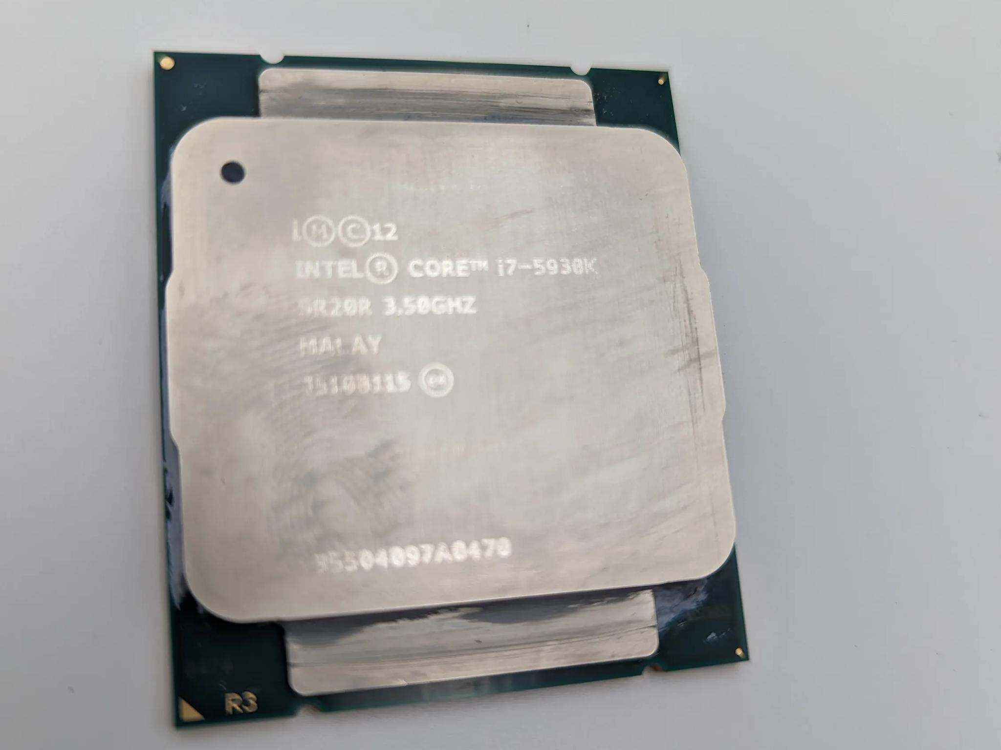 Intel i7-5930k @3.5 ghz 6 core CPU. LGA 2011