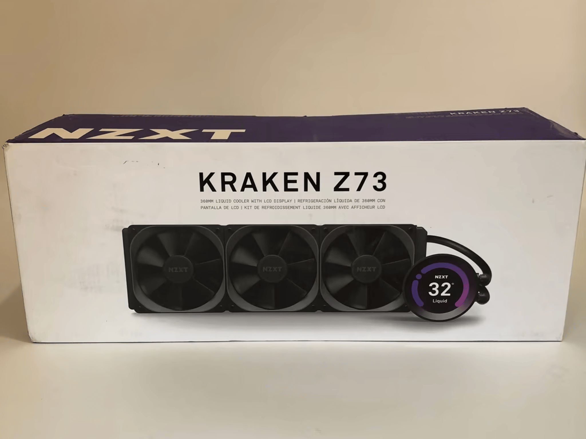 NZXT Kraken Z73 360mm AIO RGB CPU Liquid Cooler - Customizable LCD Display 