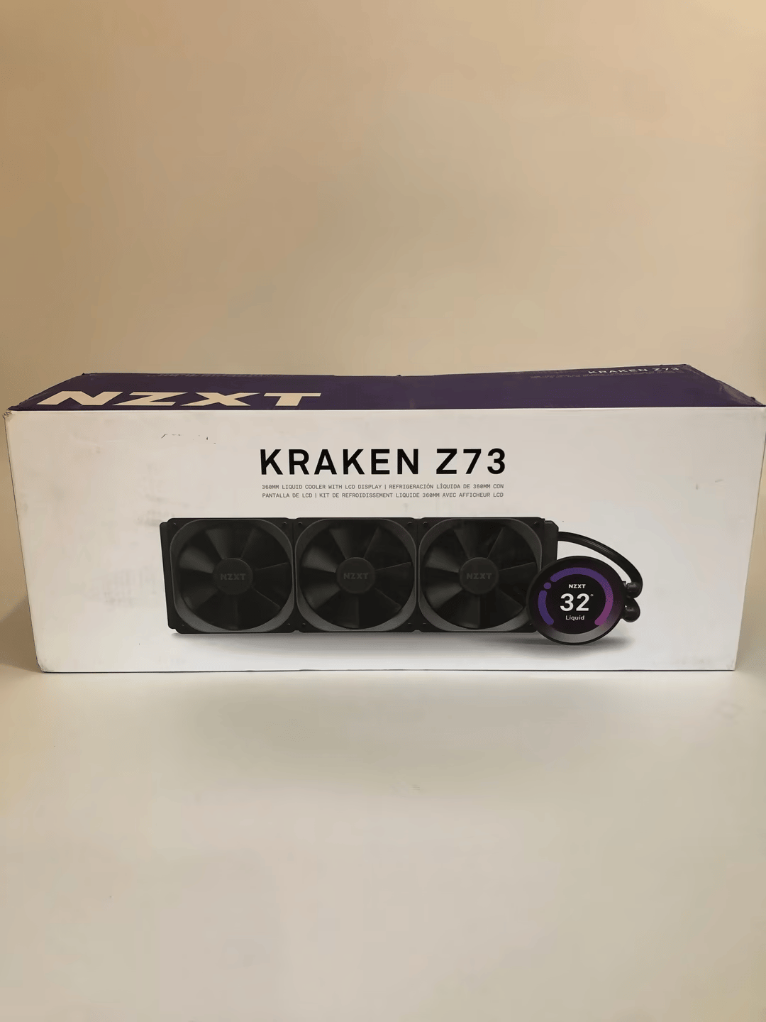 NZXT Kraken Z73 360mm AIO RGB CPU Liquid Cooler - Customizable LCD Display 