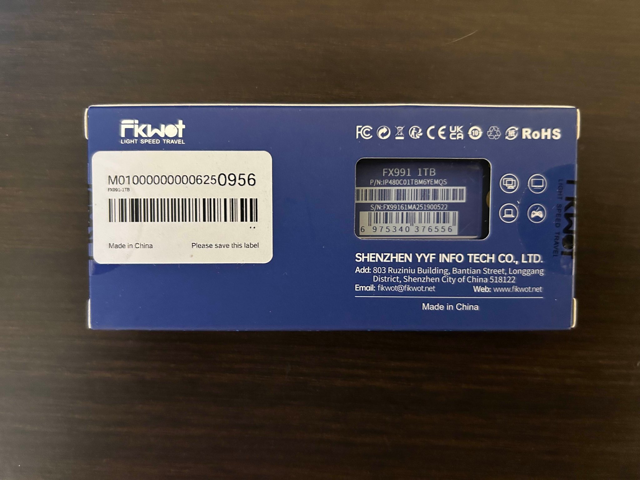 Fikwot FX991 1TB Gen 4x4 NVMe M.2 ssd