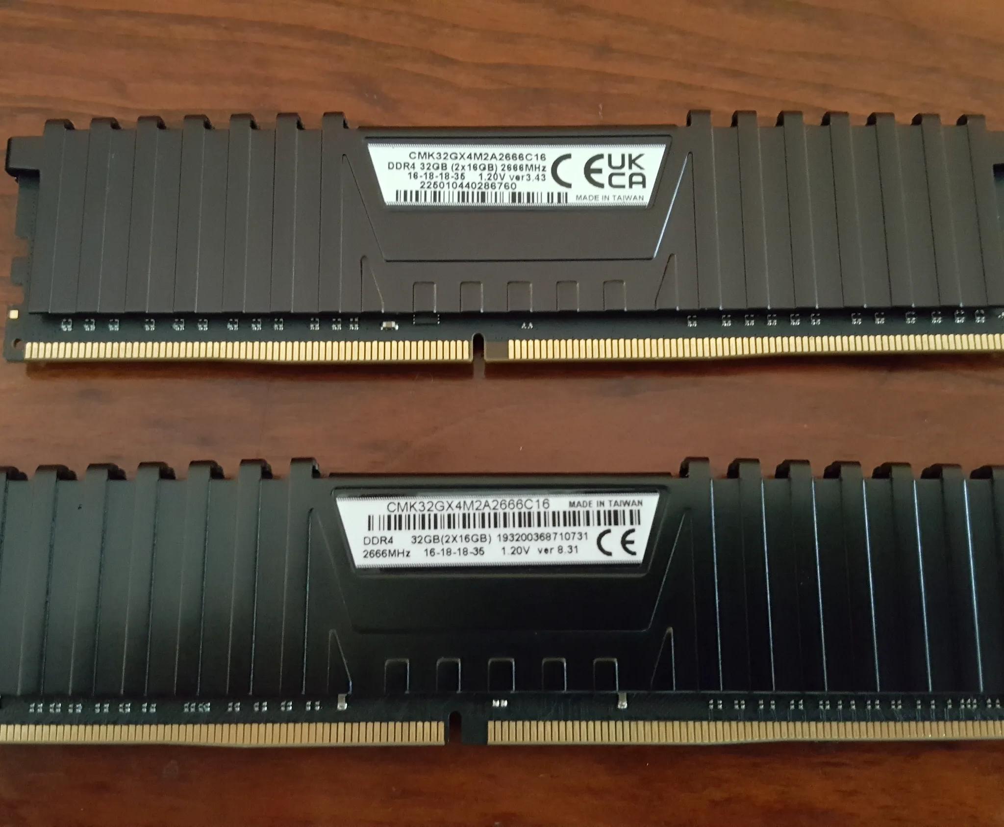 32 GB Corsair Vengeance LPX DDR4 (2 X 16GB) 2666MHz CL16