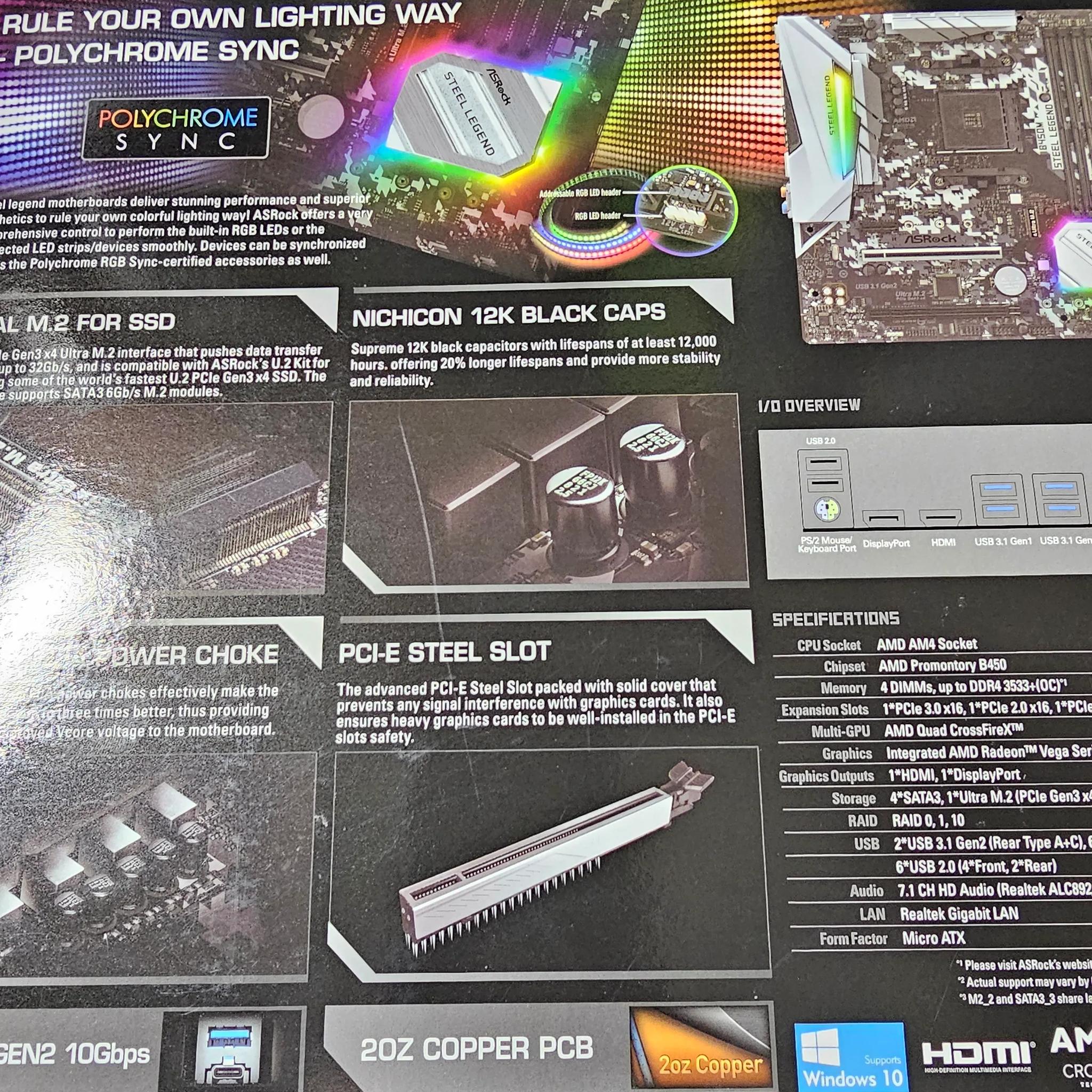 ASROCK B450M STEEL LEGEND