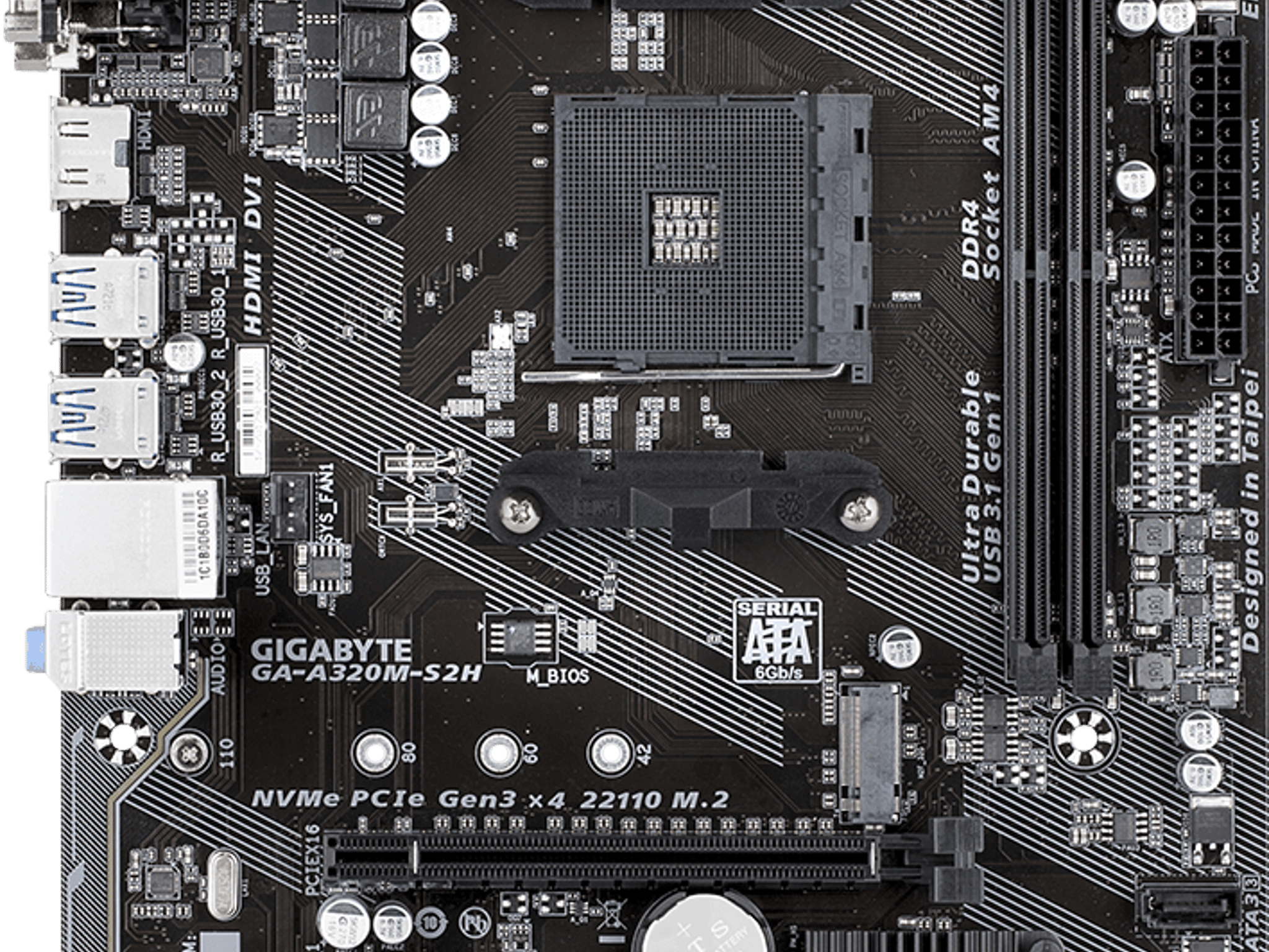 Gigabyte GA-A320M-S2H Rev 2.0 - Gaming Motherboard
