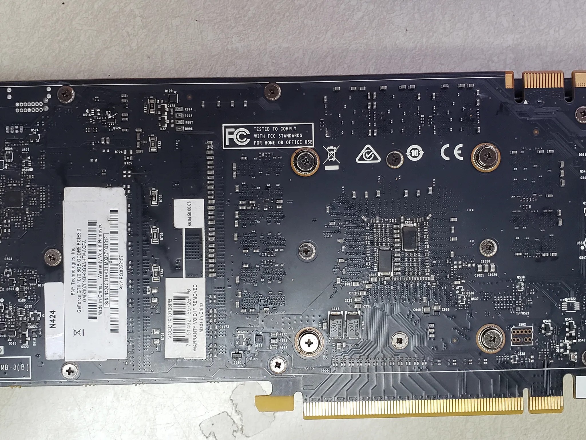 PNY GTX 1070 graphics card with 8gb memory